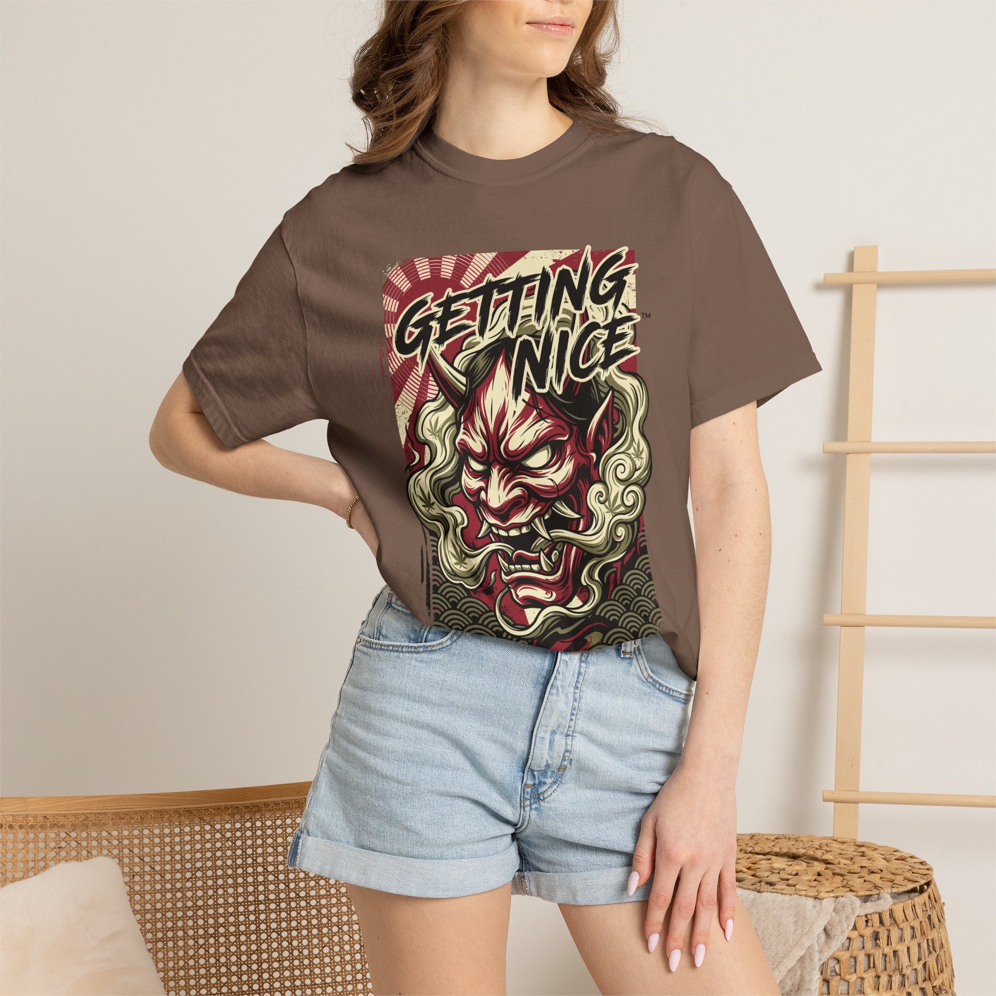 Getting Nice™ Oni Graphic T-Shirt — Japanese Demon Streetwear Tee - Image 12
