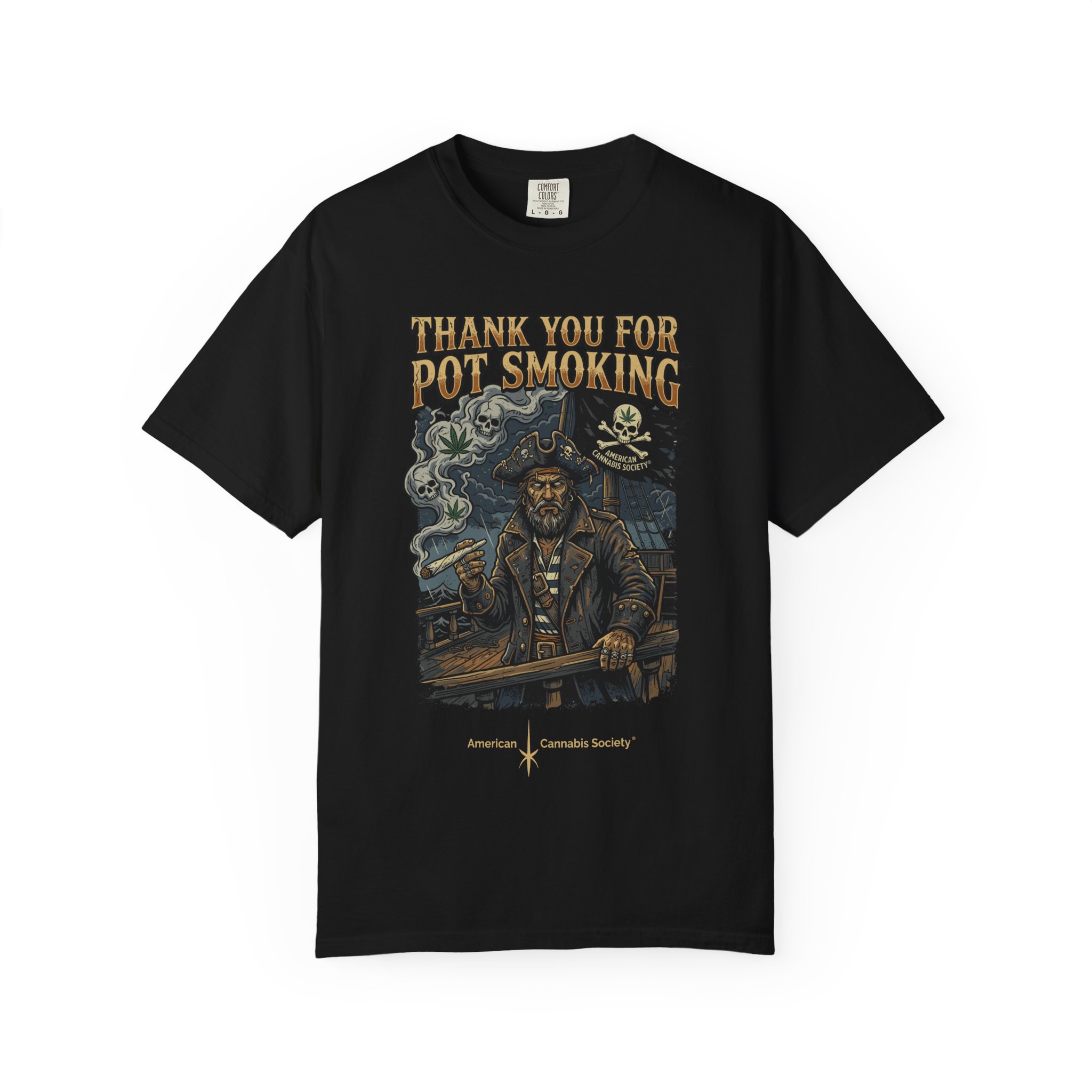 Thank You For Pot Smoking® Vintage Pirate Graphic T-Shirt - Image 41