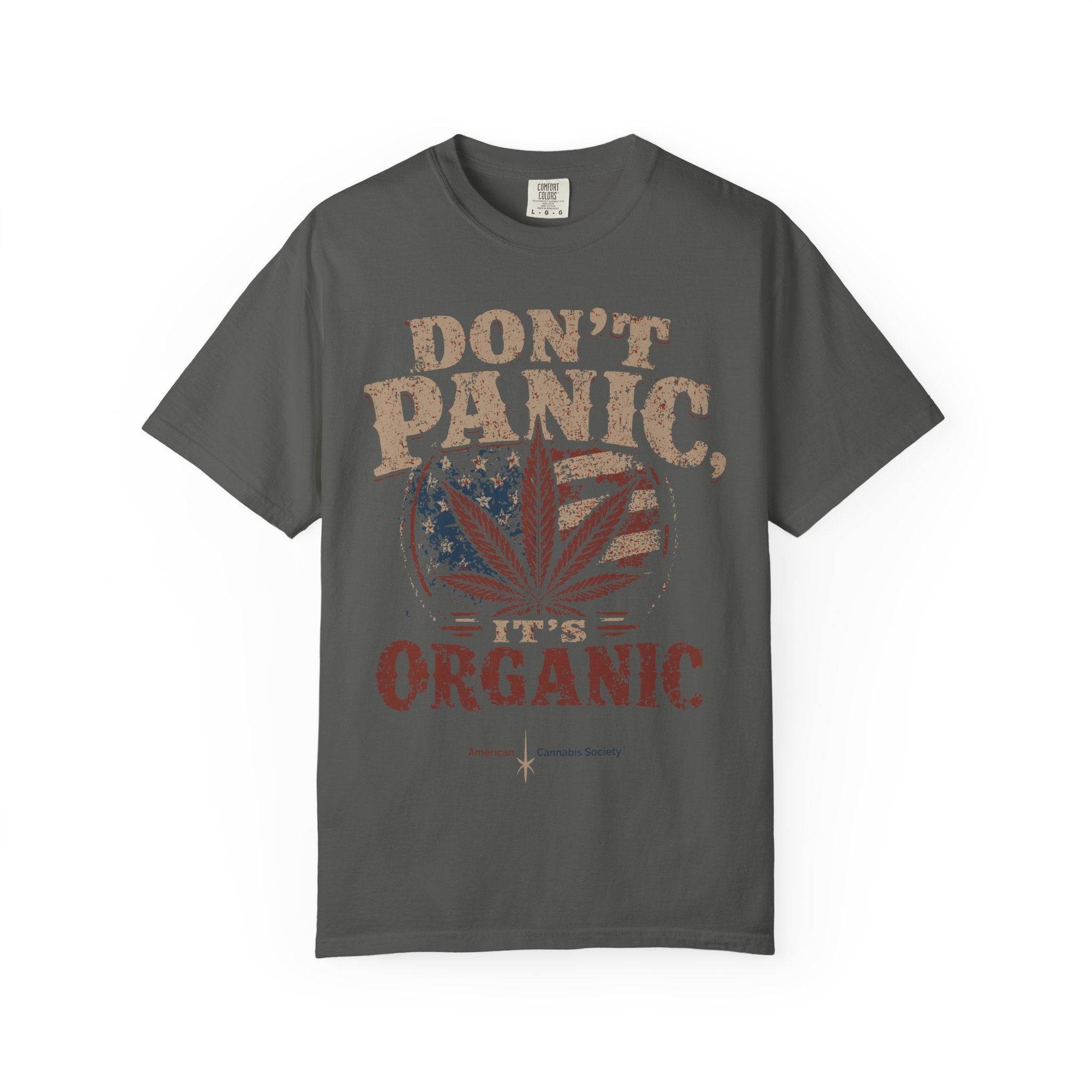 American Cannabis Society® “Don’t Panic It’s Organic” T-Shirt — Vintage Cannabis Leaf Graphic Tee - Image 28