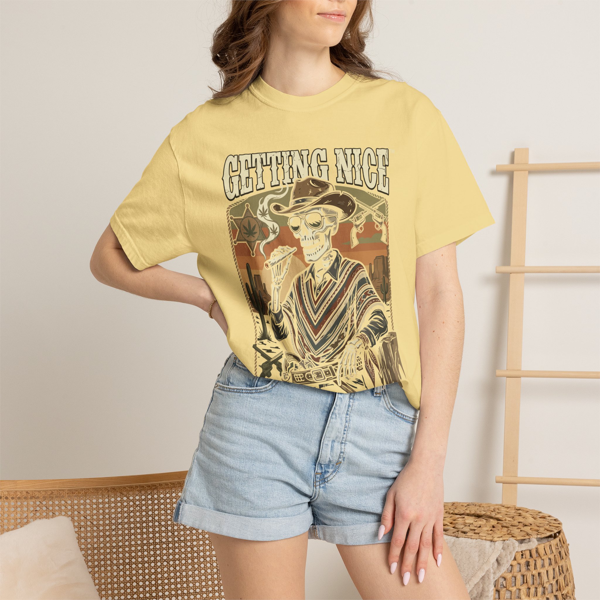 Getting Nice™ Skull T-Shirt — Retro Western Skeleton Graphic Tee - Image 16