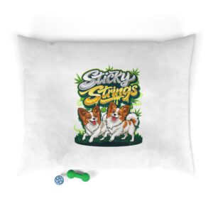 Sticky Strings™ Corgi Plush Pet Bed — Playful Graphic Dog Bed