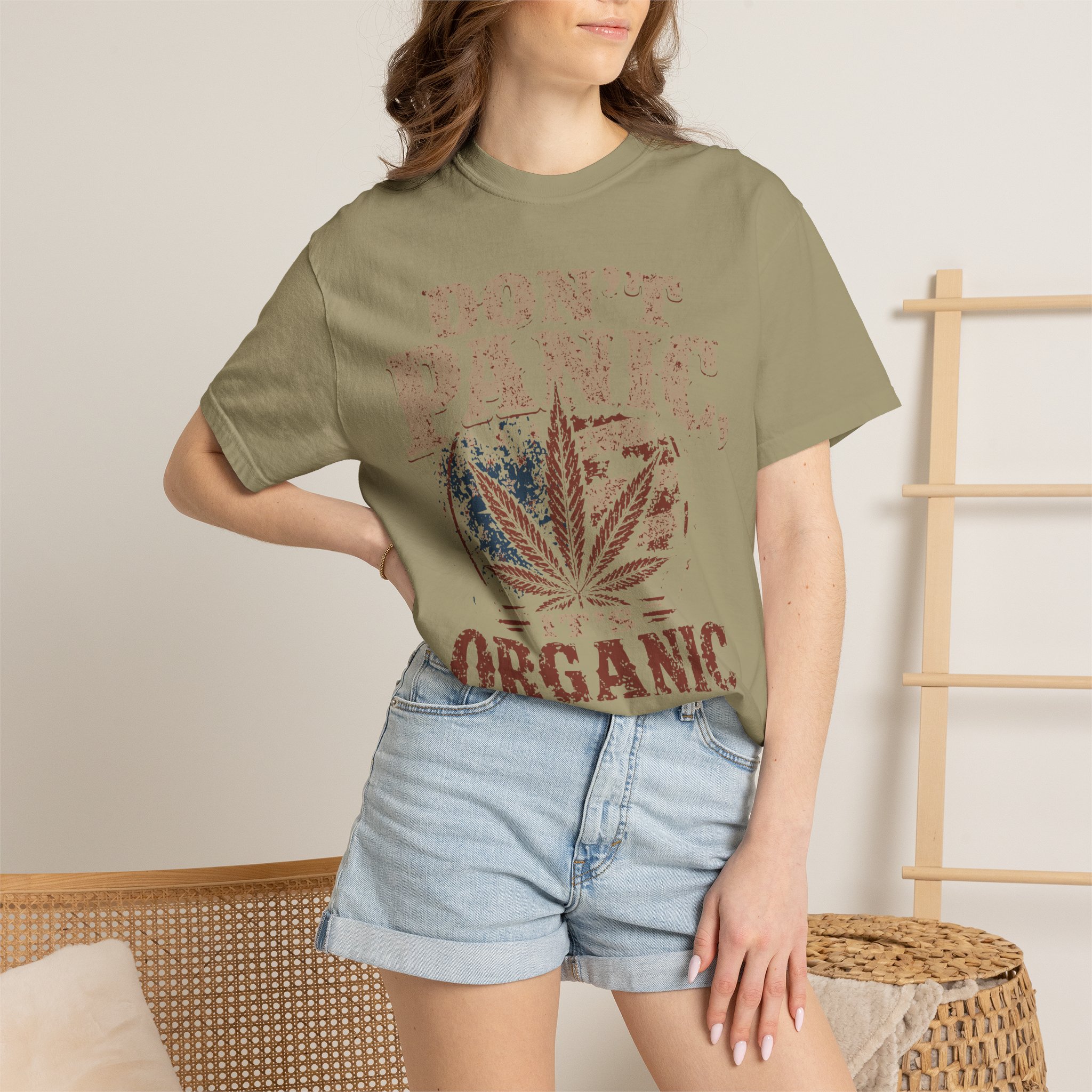 American Cannabis Society® “Don’t Panic It’s Organic” T-Shirt — Vintage Cannabis Leaf Graphic Tee - Image 23