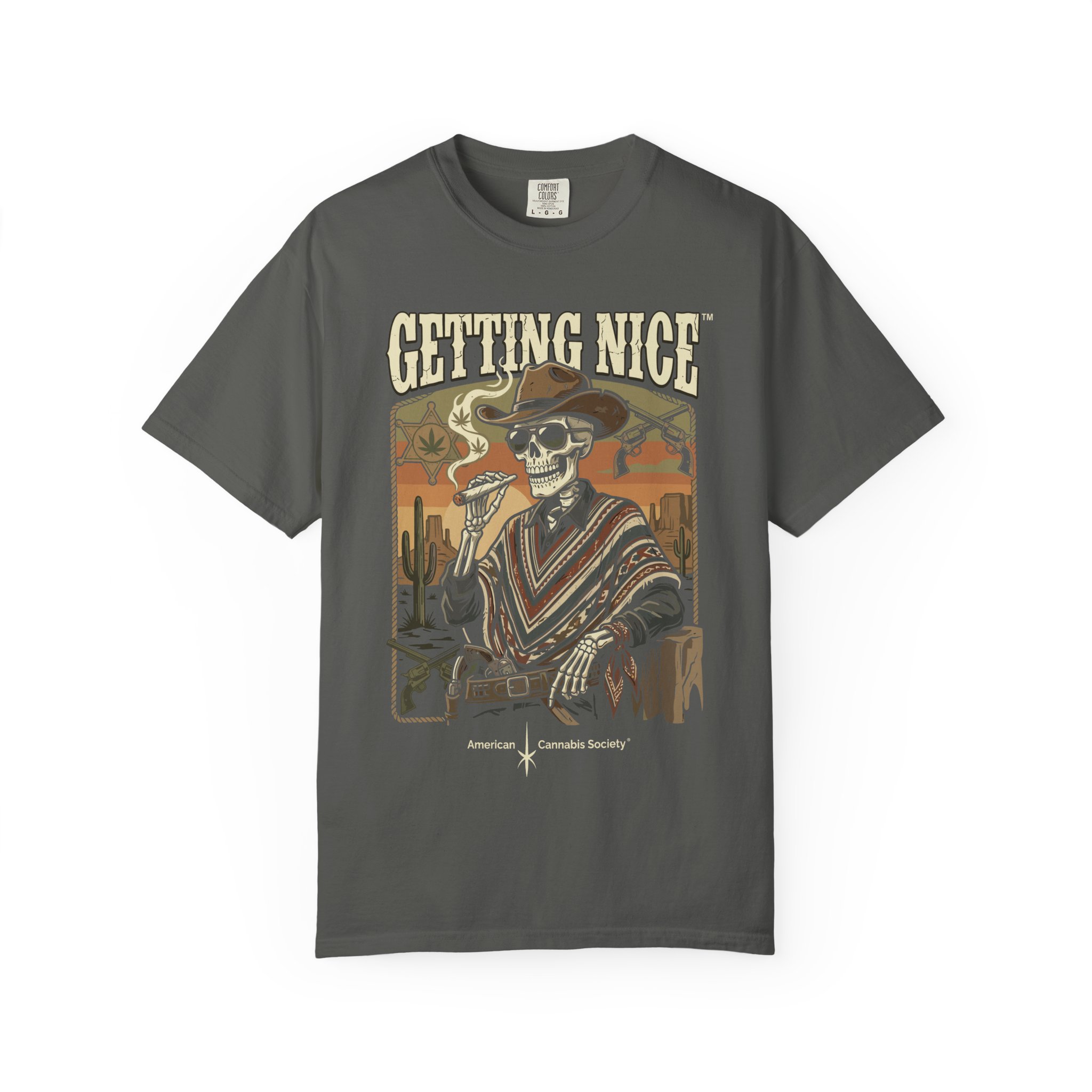 Getting Nice™ Skull T-Shirt — Retro Western Skeleton Graphic Tee - Image 17