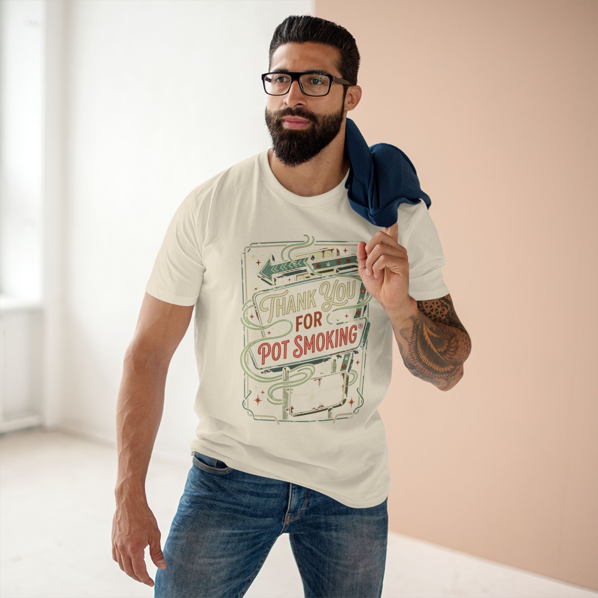 Thank You for Pot Smoking T-Shirt – Retro Cannabis Graphic Tee - Image 19