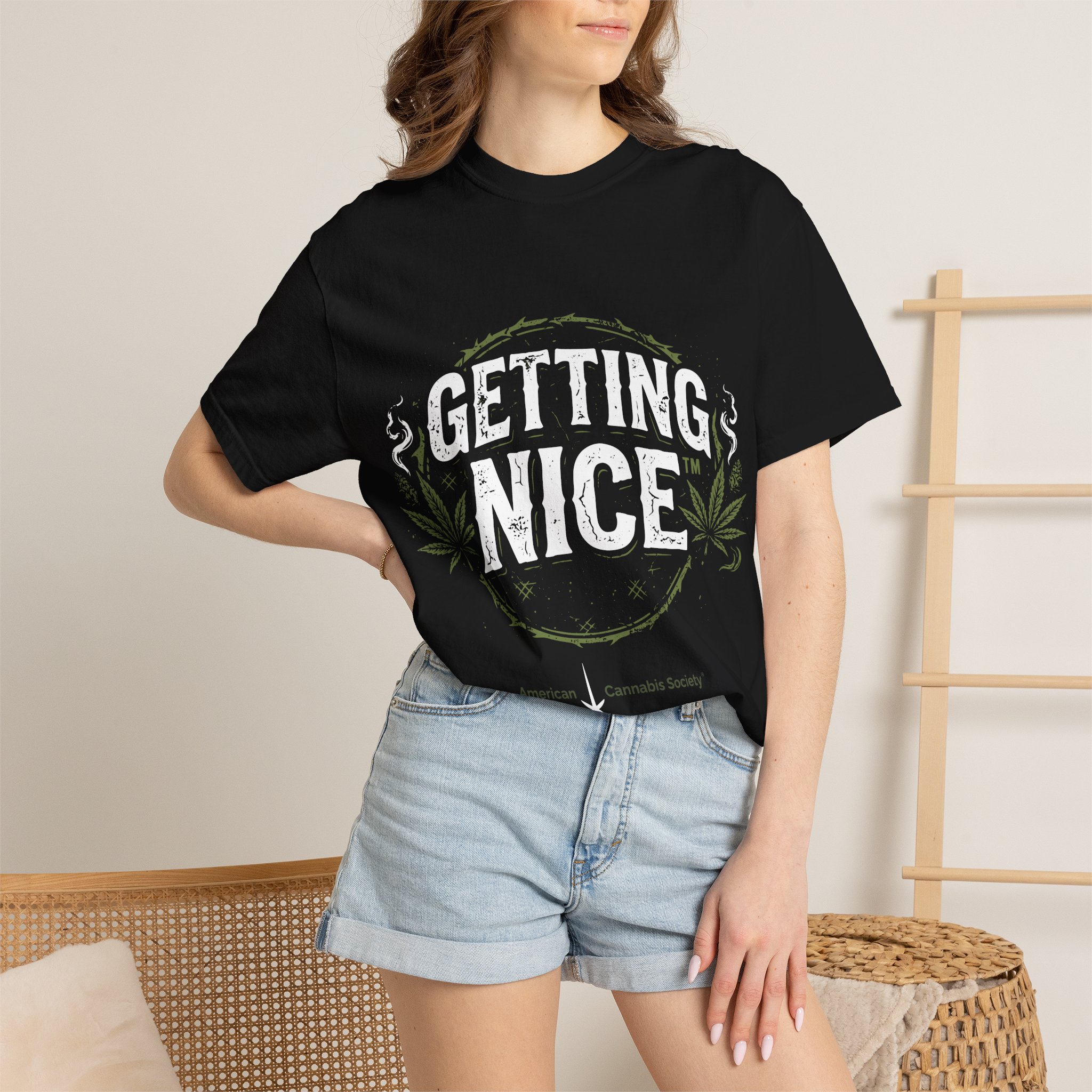 Cannabis Leaf Vintage Logo T-Shirt — American Cannabis Society® Garment-Dyed Tee - Image 48
