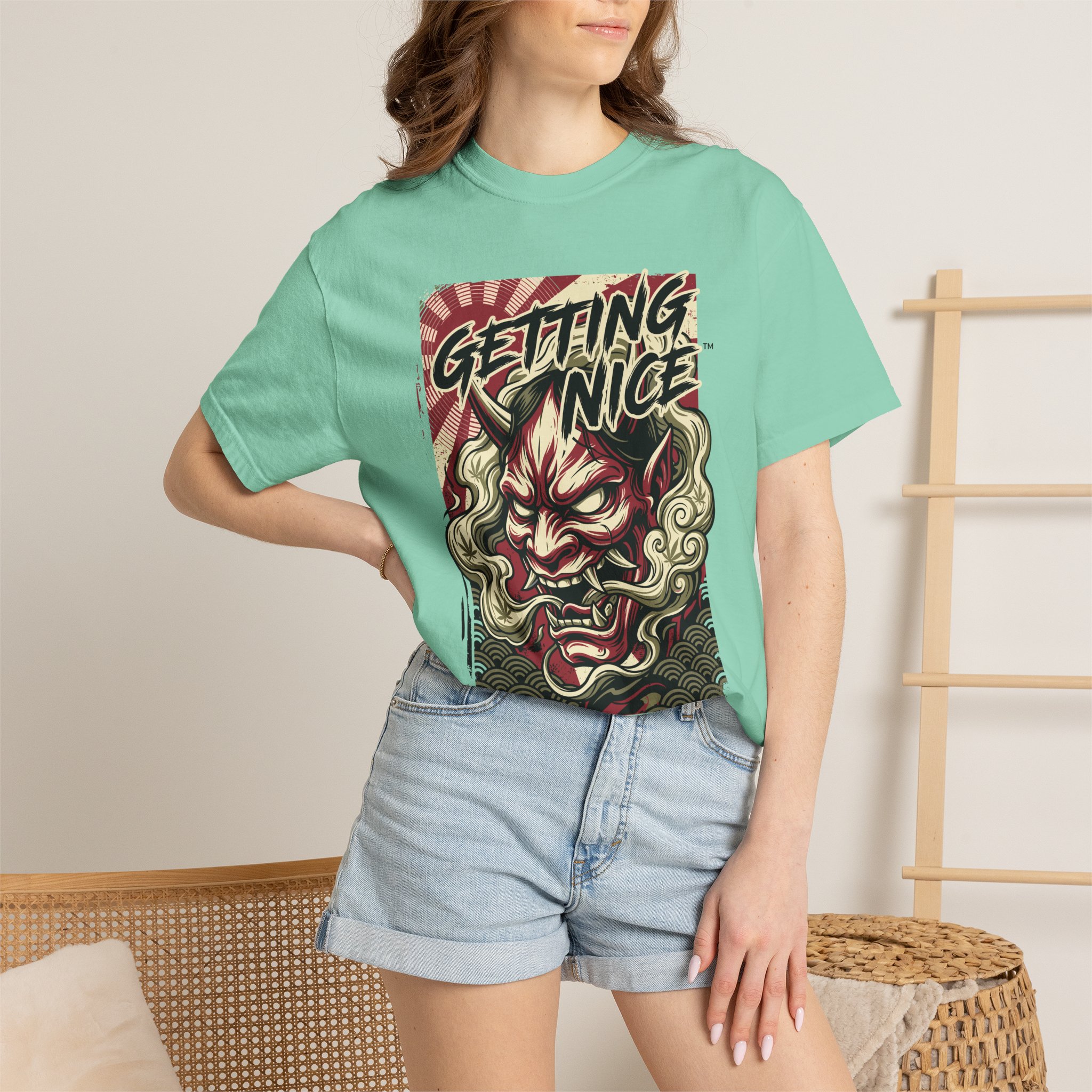 Getting Nice™ Oni Graphic T-Shirt — Japanese Demon Streetwear Tee - Image 28