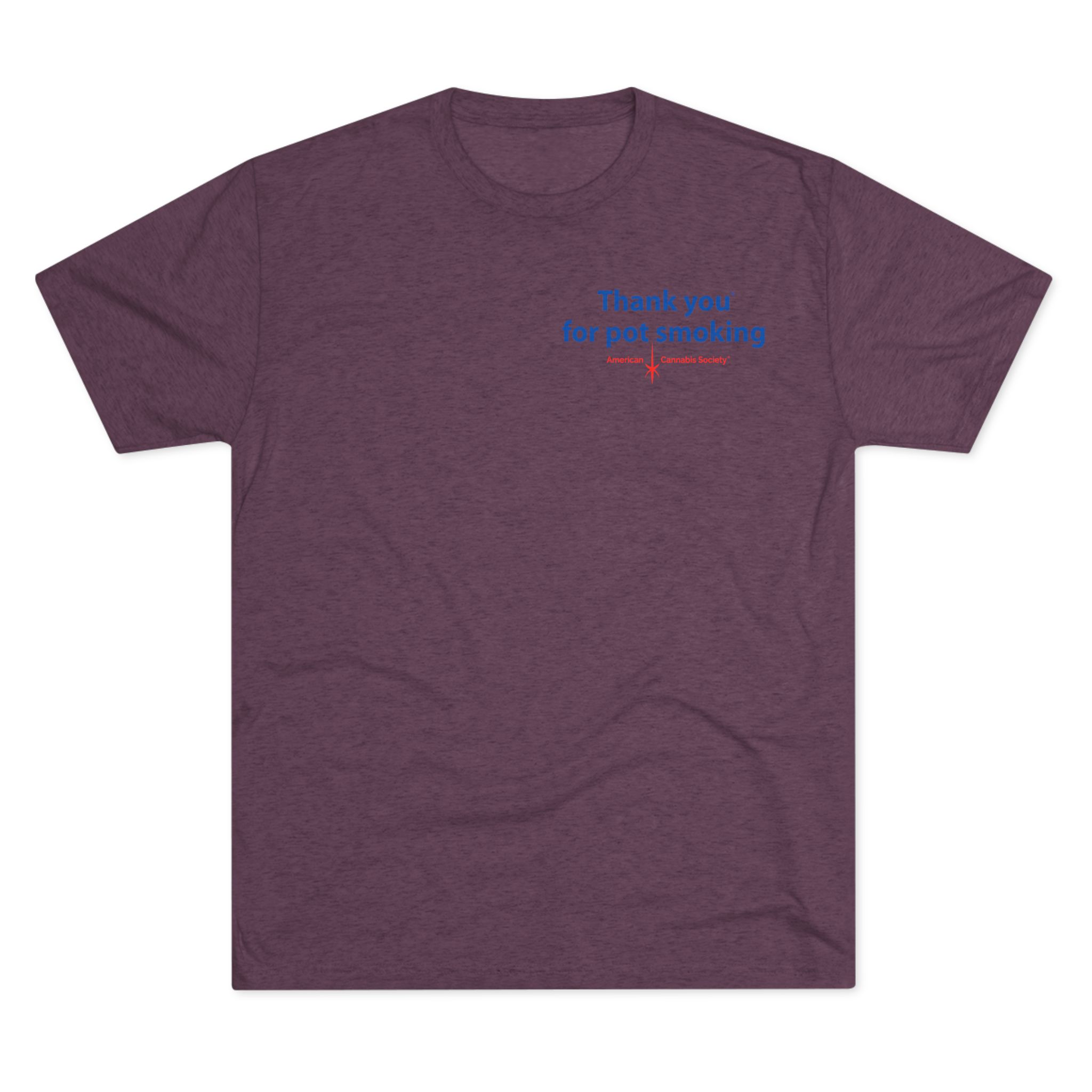 Thank You for Pot Smoking® Tri-Blend Crew Tee | ACS® Approved | THC Factor - Image 45