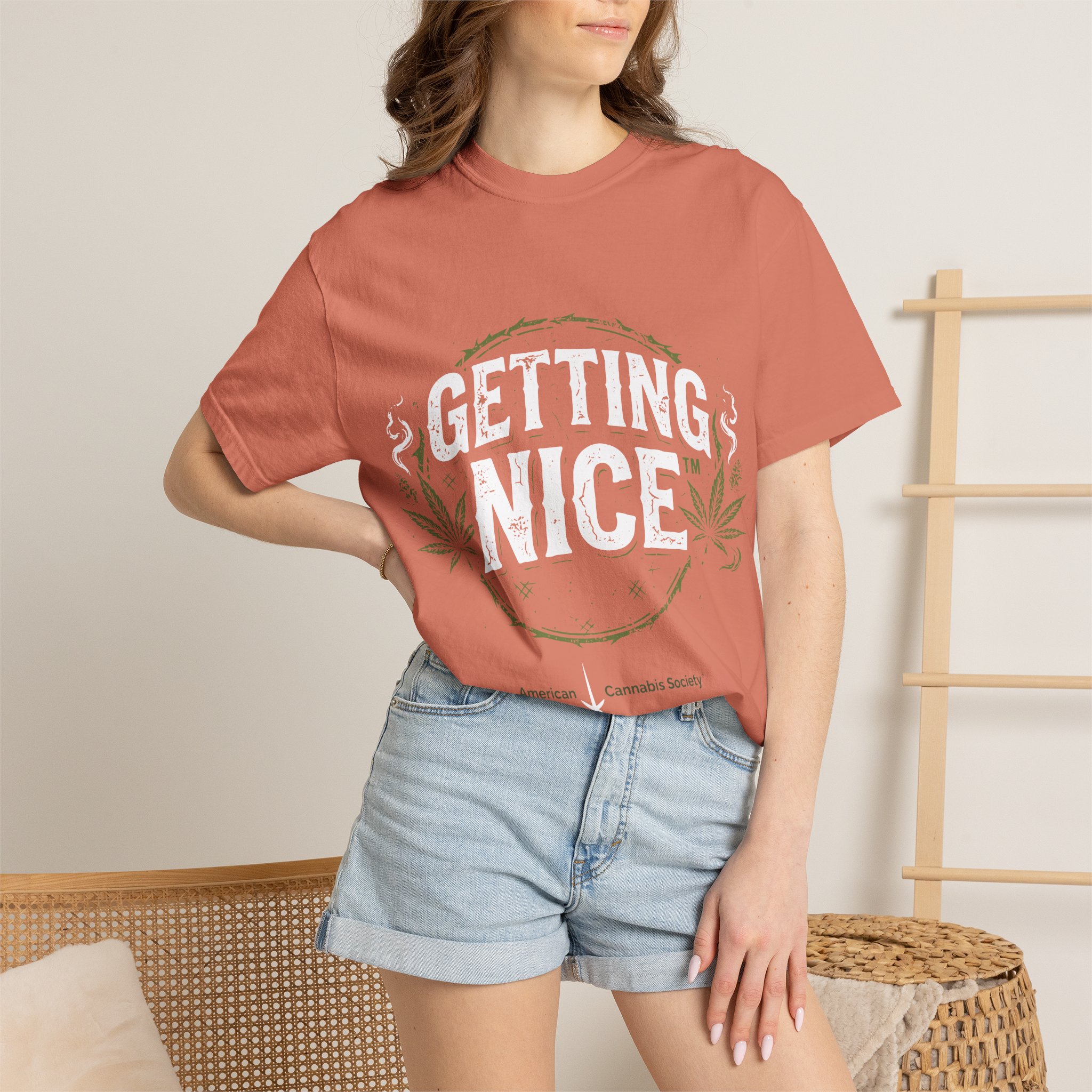Cannabis Leaf Vintage Logo T-Shirt — American Cannabis Society® Garment-Dyed Tee - Image 8