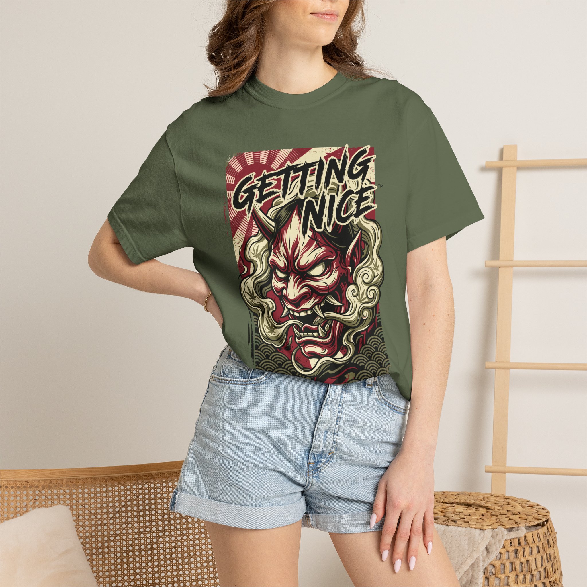 Getting Nice™ Oni Graphic T-Shirt — Japanese Demon Streetwear Tee - Image 24