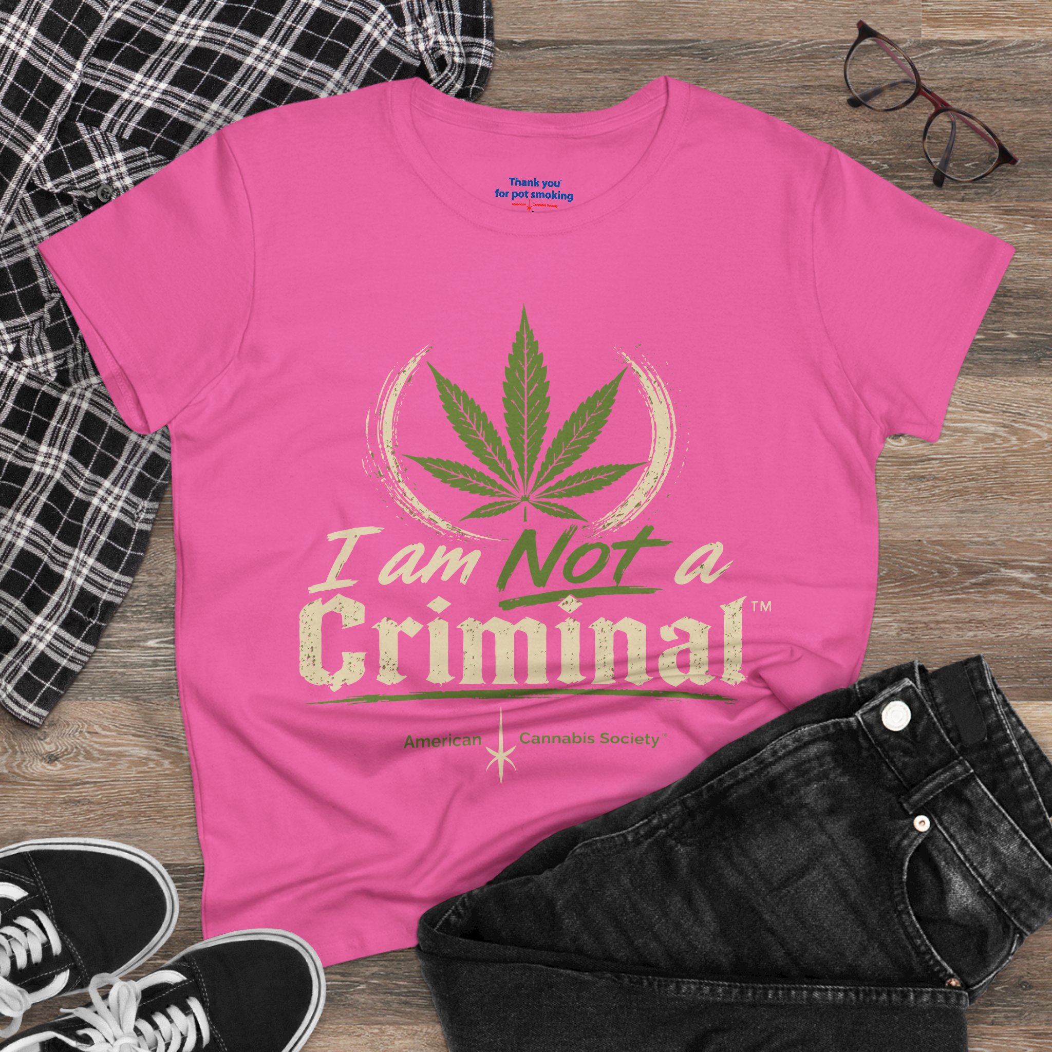 Women's Tee — "I Am Not a Criminal" Cannabis Leaf Graphic - Image 36