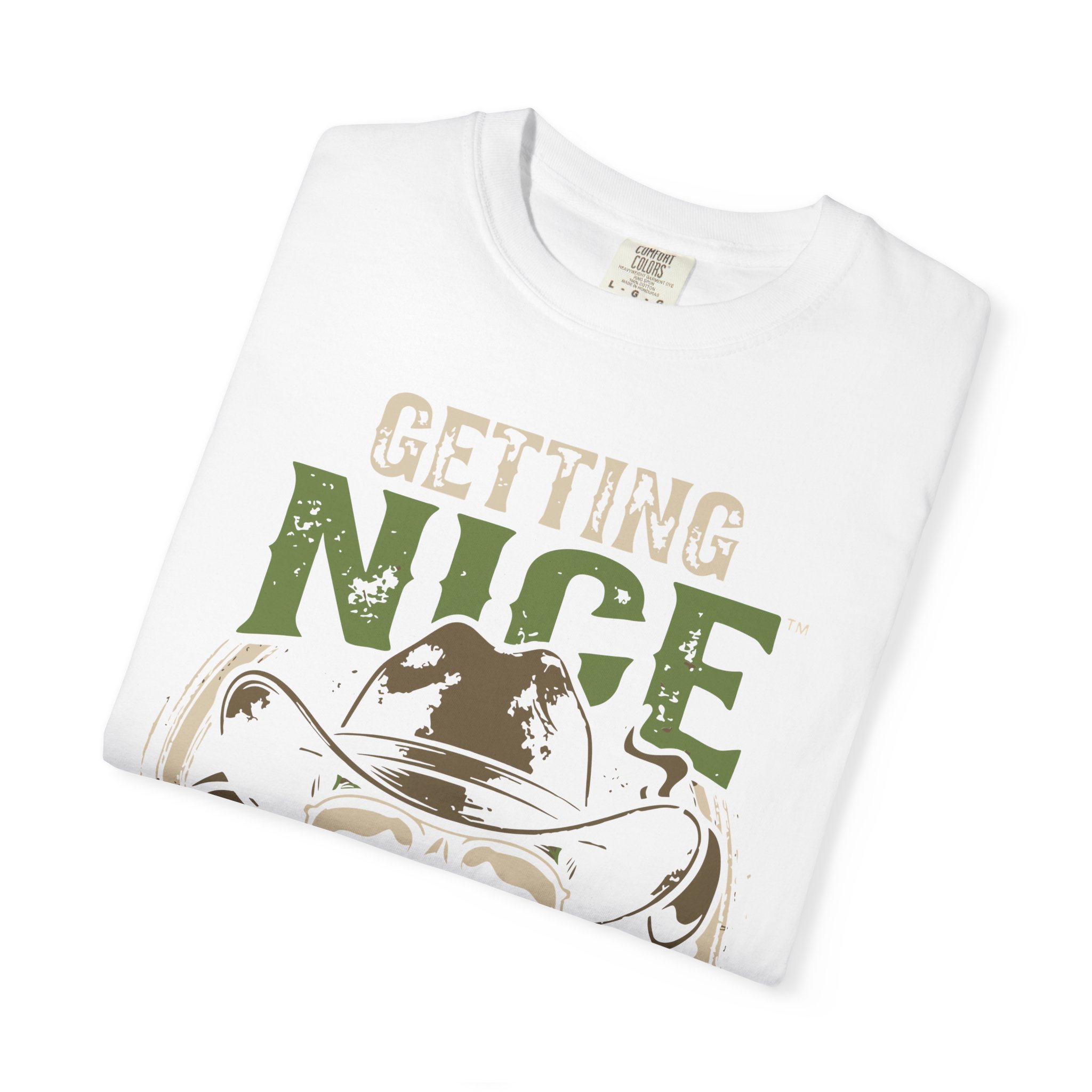 Getting Nice Skull Cowboy T-Shirt — Retro Western Graphic Tee - Image 3