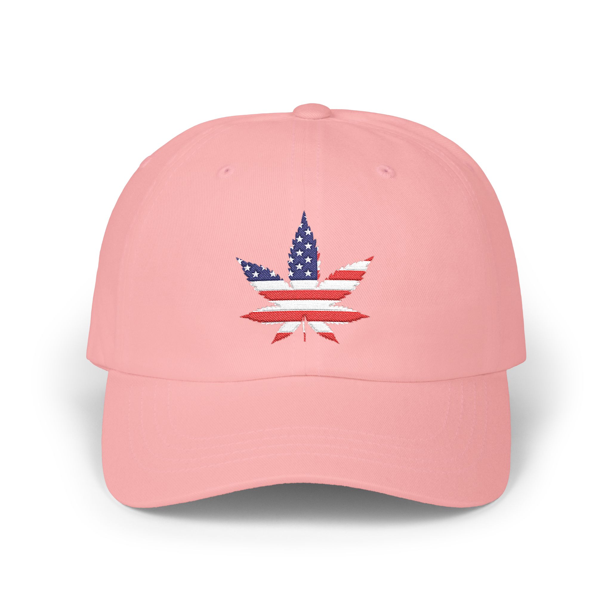 American Flag Cannabis Leaf Dad Cap — Embroidered Patriotic Hat | Yupoong by GreenRX™ | American Cannabis Society® Approved - Image 37