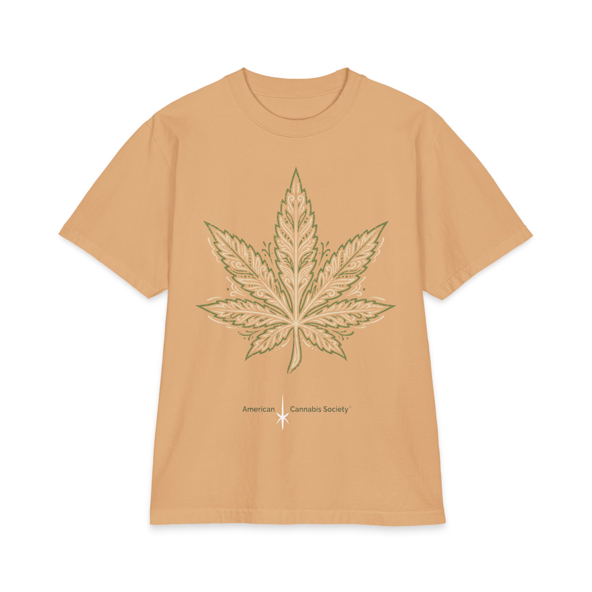 Leaf Mandala T‑Shirt — Ornate Cannabis Leaf Graphic Tee - Image 7
