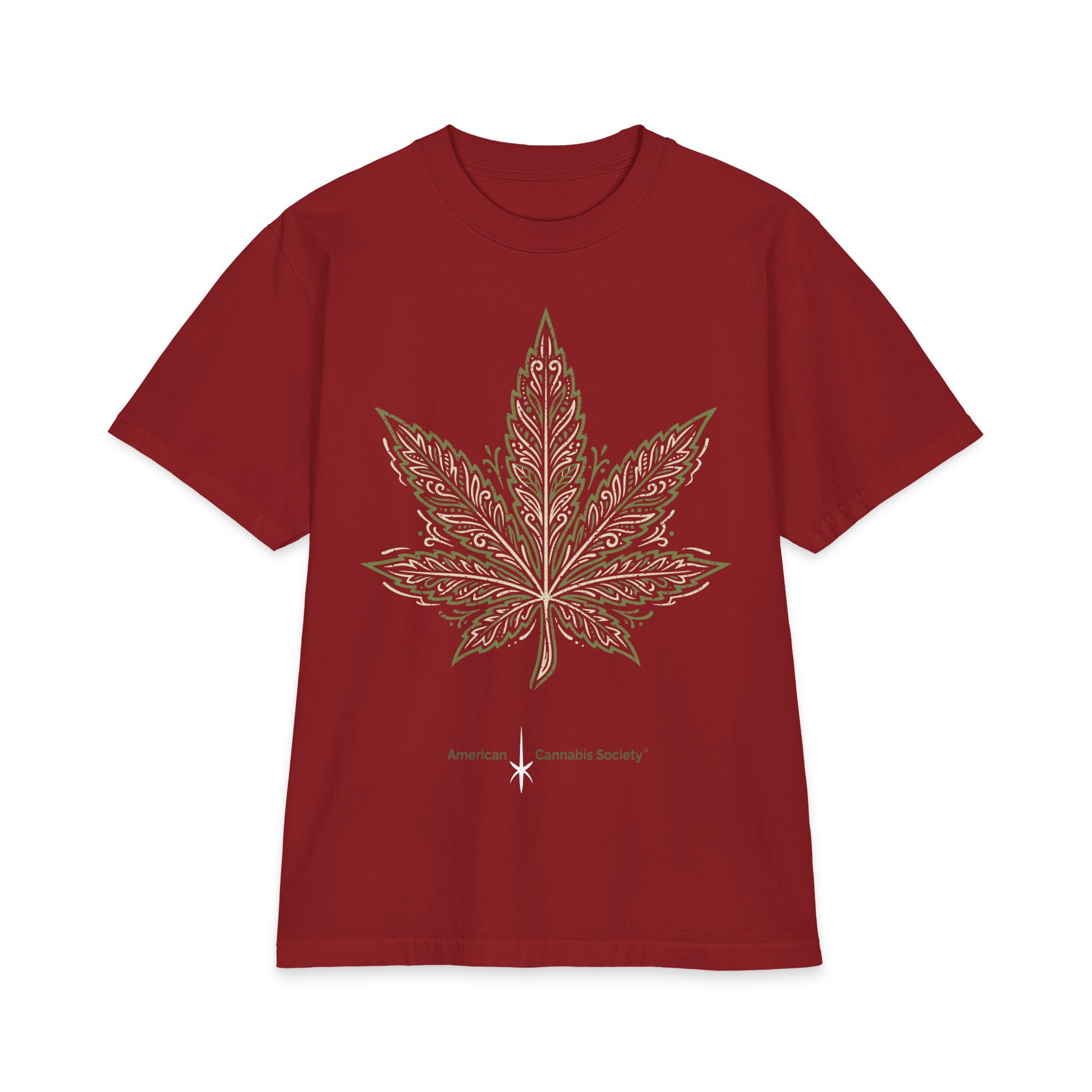 Leaf Mandala T‑Shirt — Ornate Cannabis Leaf Graphic Tee - Image 25