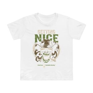 Getting Nice Cannabis Skull Tee — Women’s Maple T-Shirt