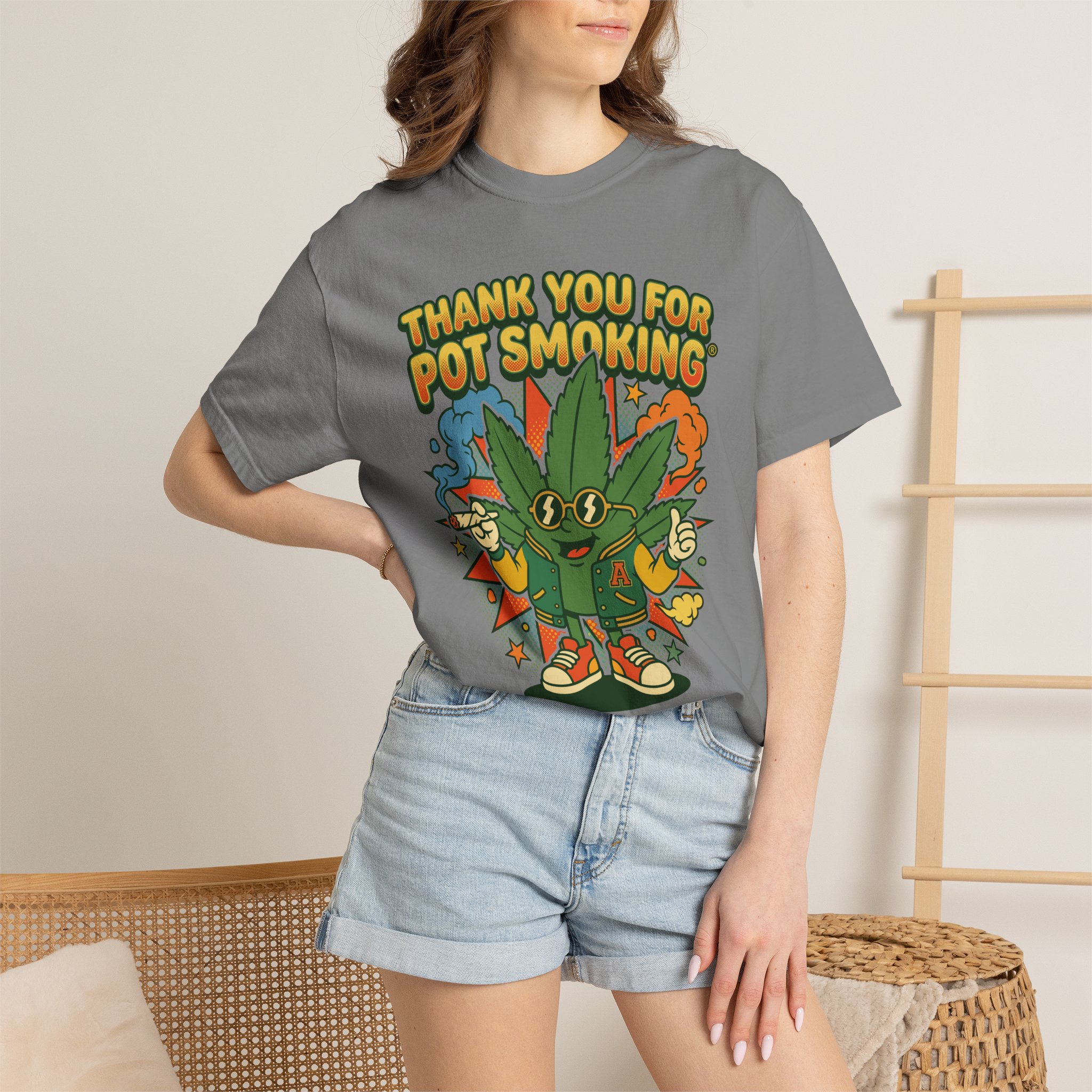 Thank You For Pot Smoking® Retro Cartoon T-Shirt - Image 24