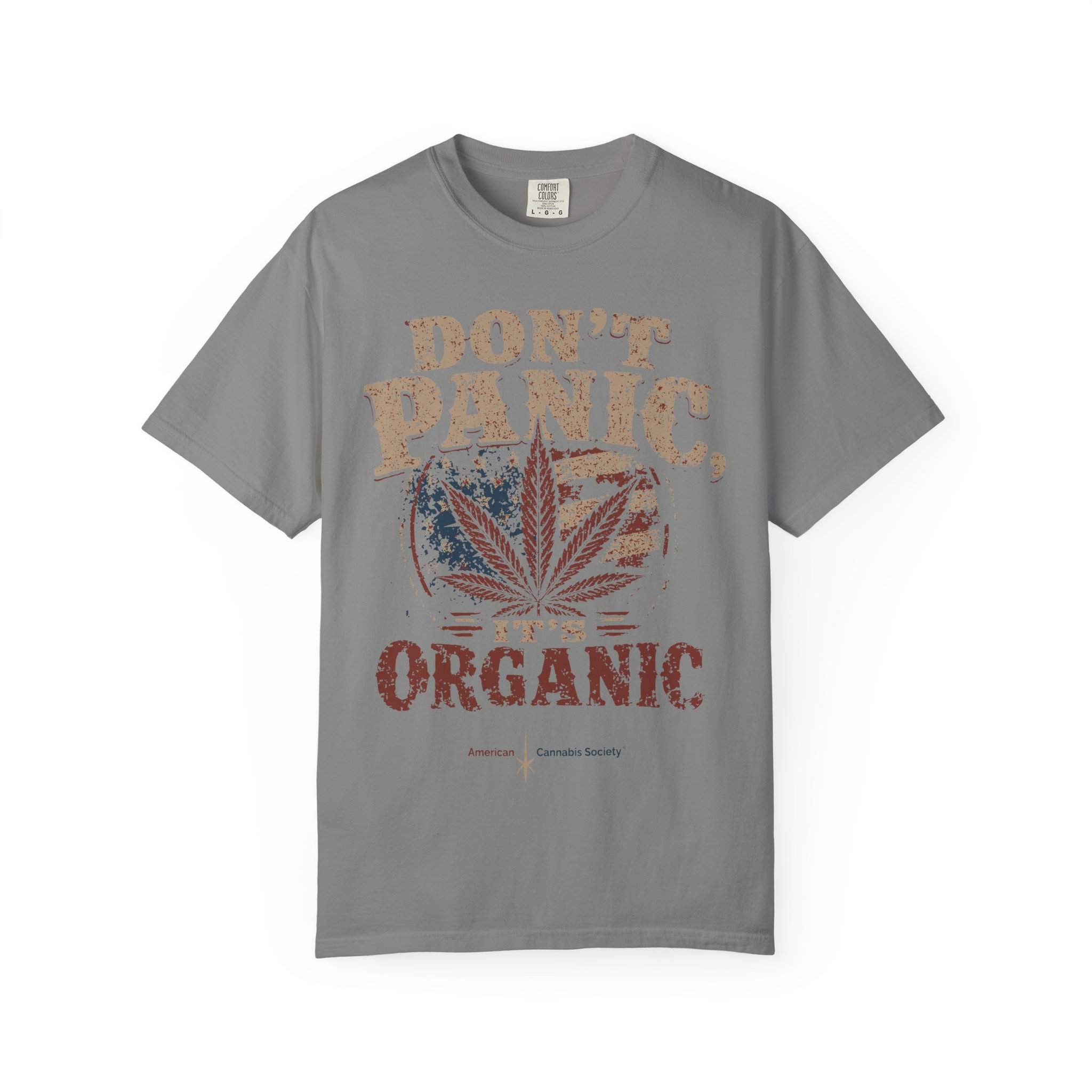 American Cannabis Society® “Don’t Panic It’s Organic” T-Shirt — Vintage Cannabis Leaf Graphic Tee - Image 40