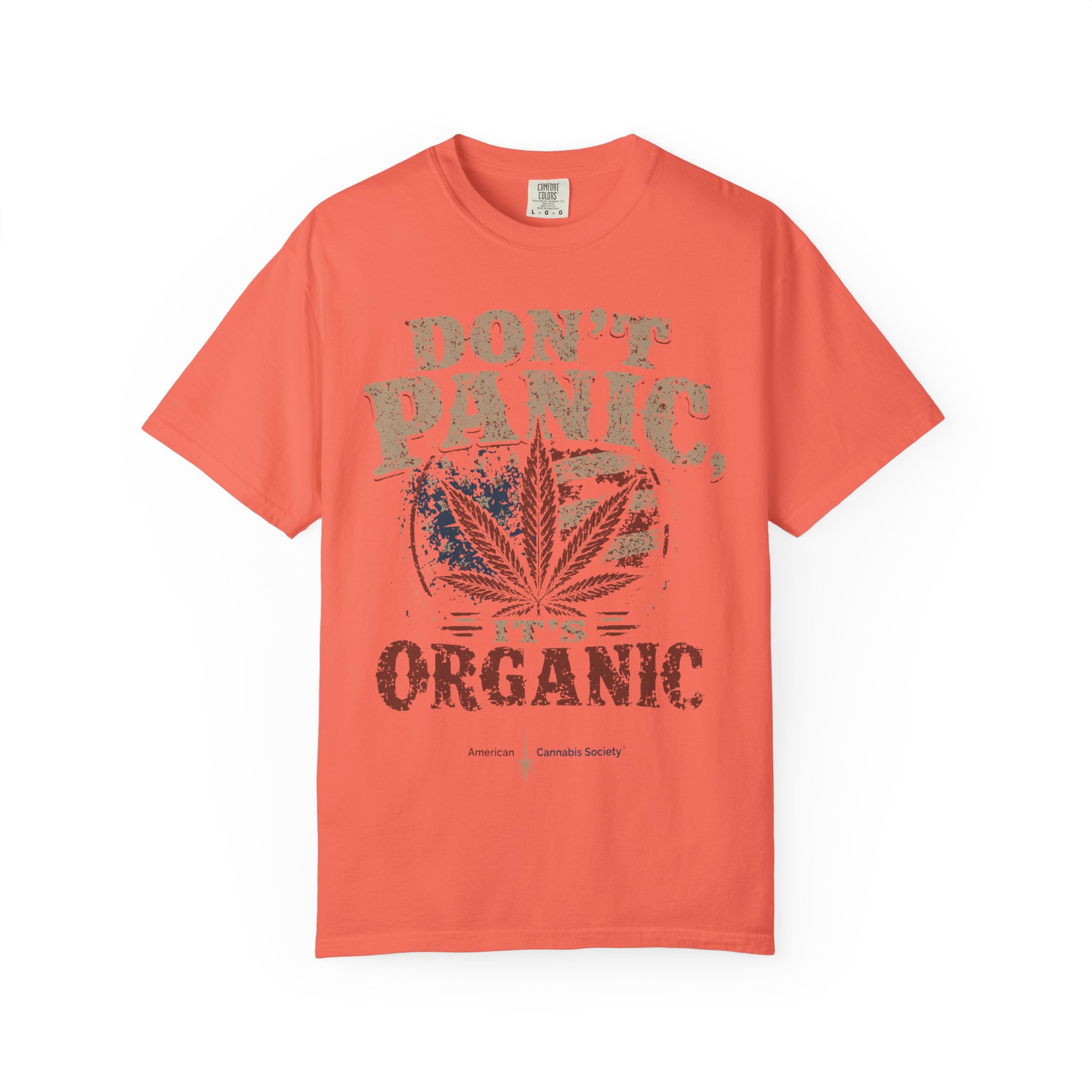 American Cannabis Society® “Don’t Panic It’s Organic” T-Shirt — Vintage Cannabis Leaf Graphic Tee - Image 16