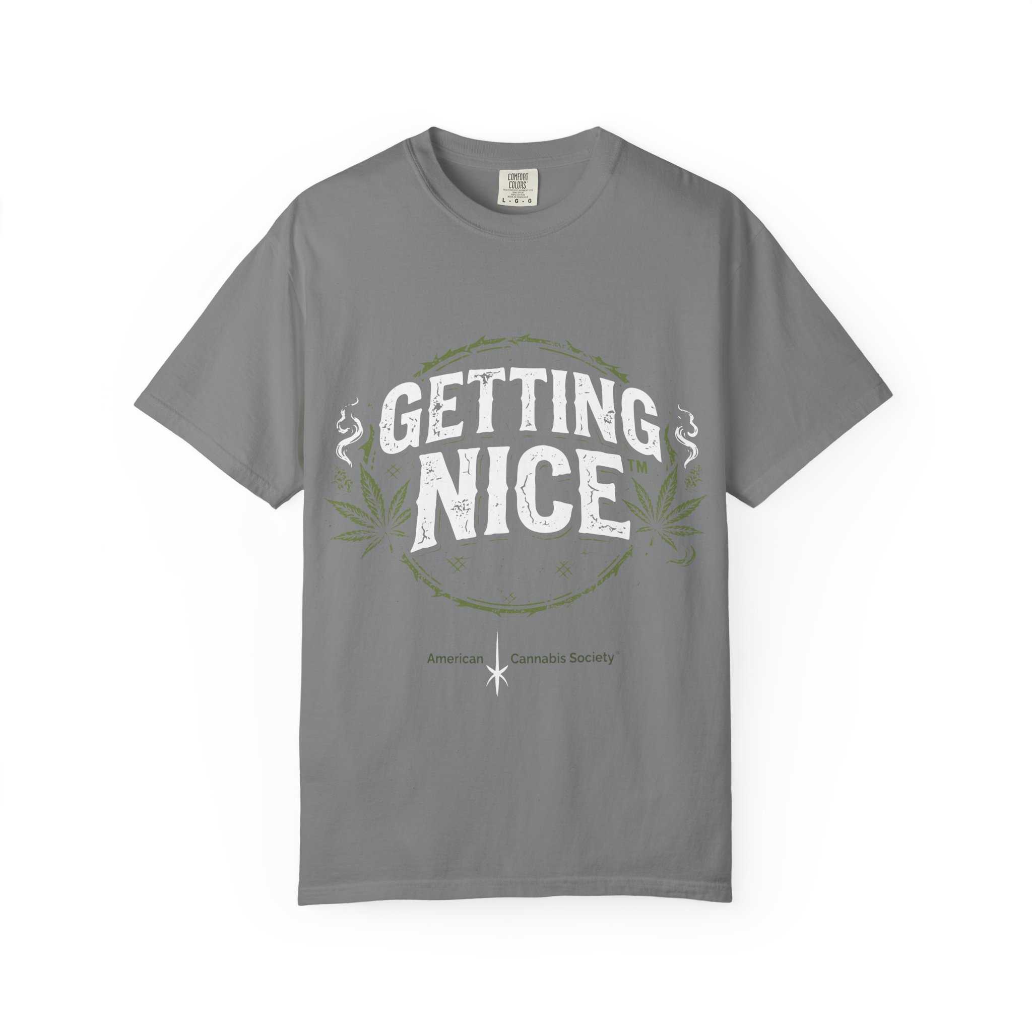 Cannabis Leaf Vintage Logo T-Shirt — American Cannabis Society® Garment-Dyed Tee - Image 29