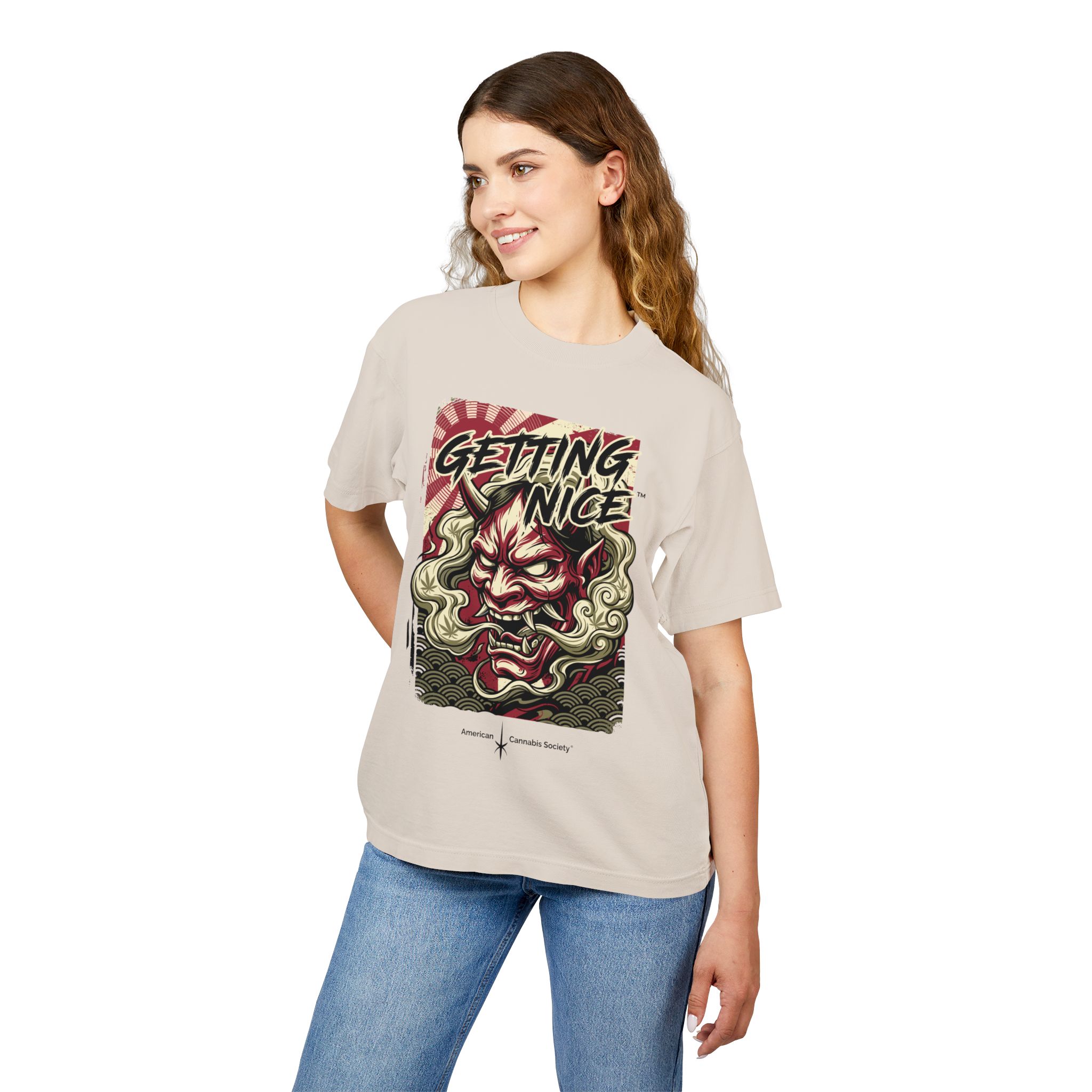 Getting Nice Oni Graphic Tee — Japanese Demon Mask Streetwear Shirt - Image 23