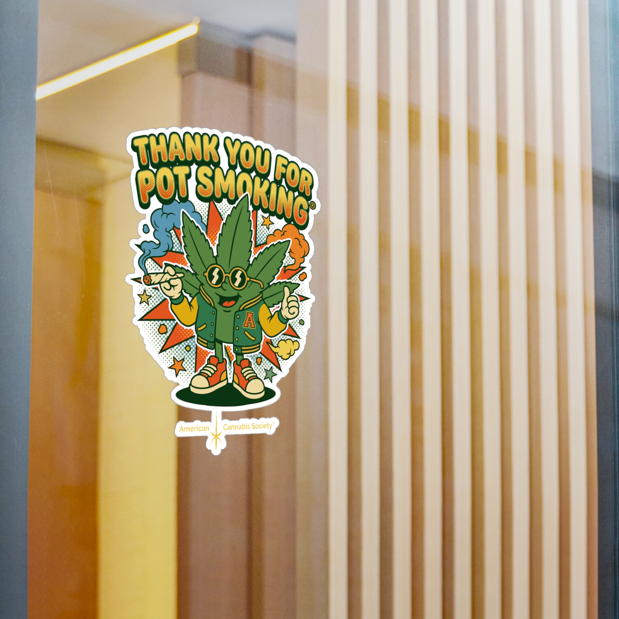 Thank You For Pot Smoking® Vinyl Sticker — Retro Cannabis Kiss-Cut Decal - Image 10