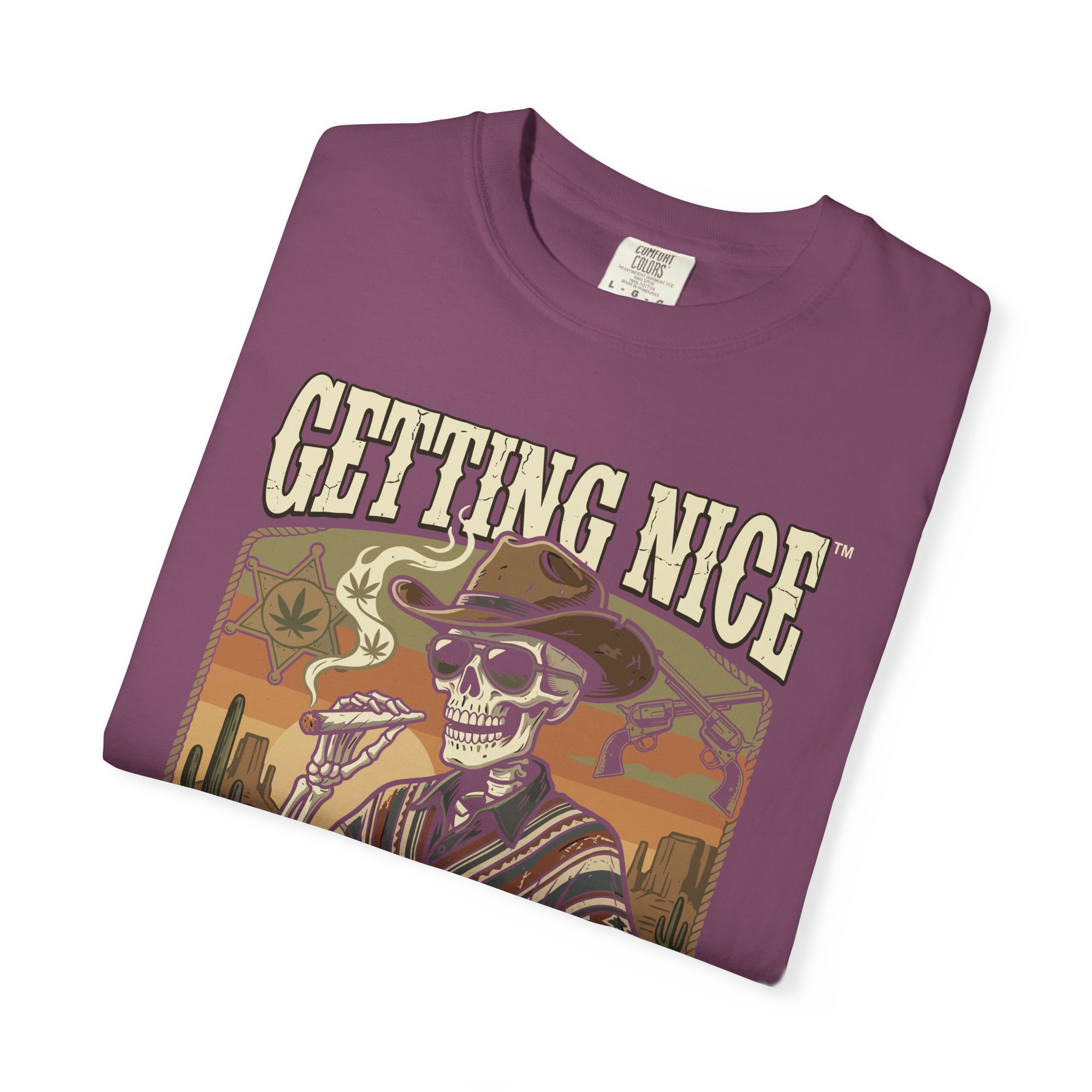 Getting Nice™ Skull T-Shirt — Retro Western Skeleton Graphic Tee - Image 51