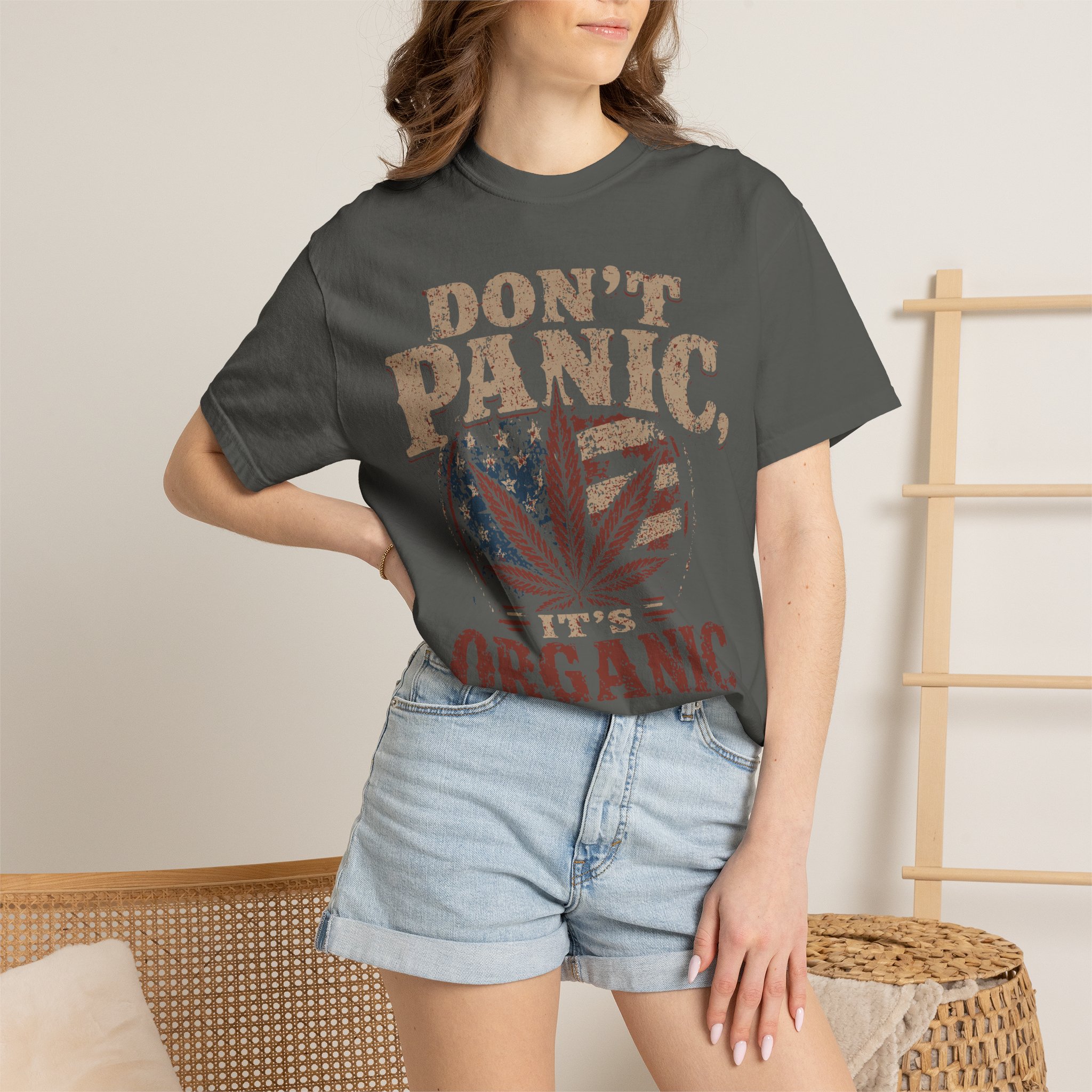 American Cannabis Society® “Don’t Panic It’s Organic” T-Shirt — Vintage Cannabis Leaf Graphic Tee - Image 27