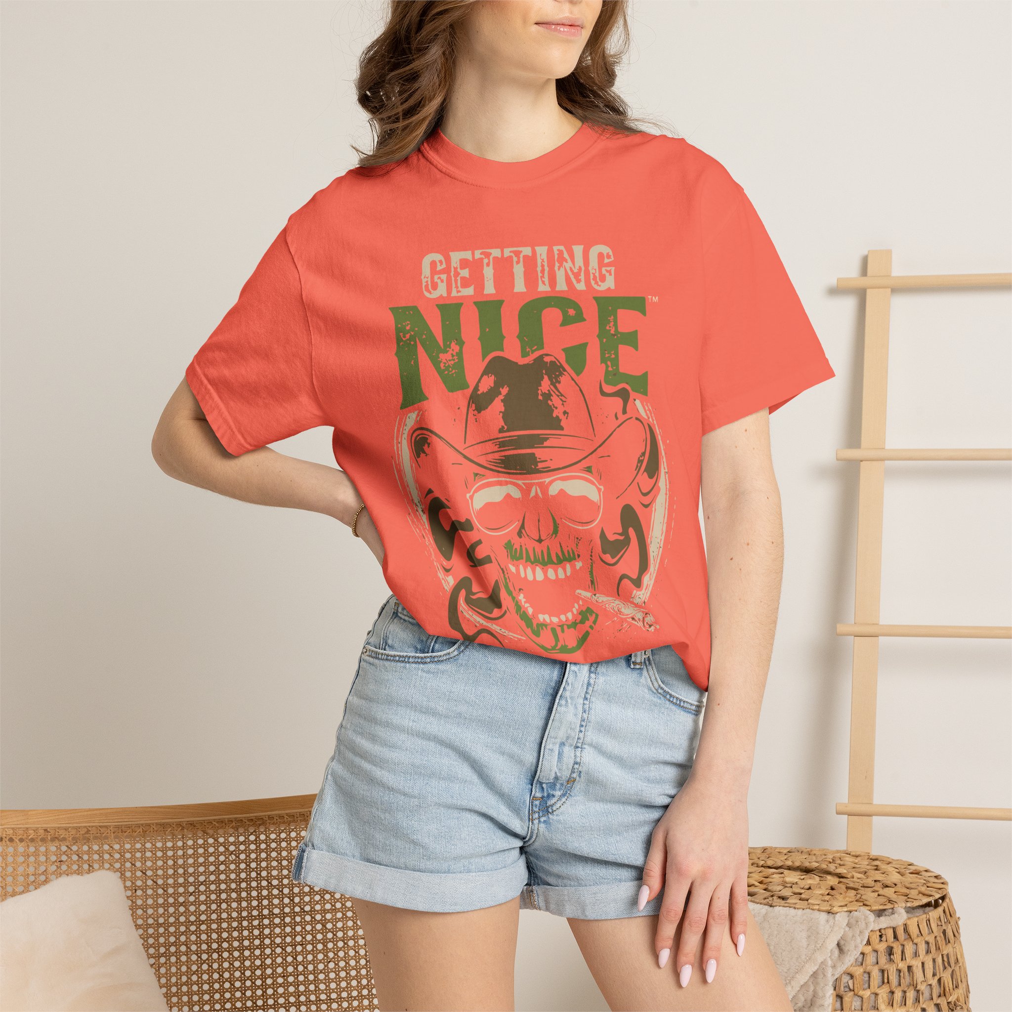 Getting Nice Skull Cowboy T-Shirt — Retro Western Graphic Tee - Image 12