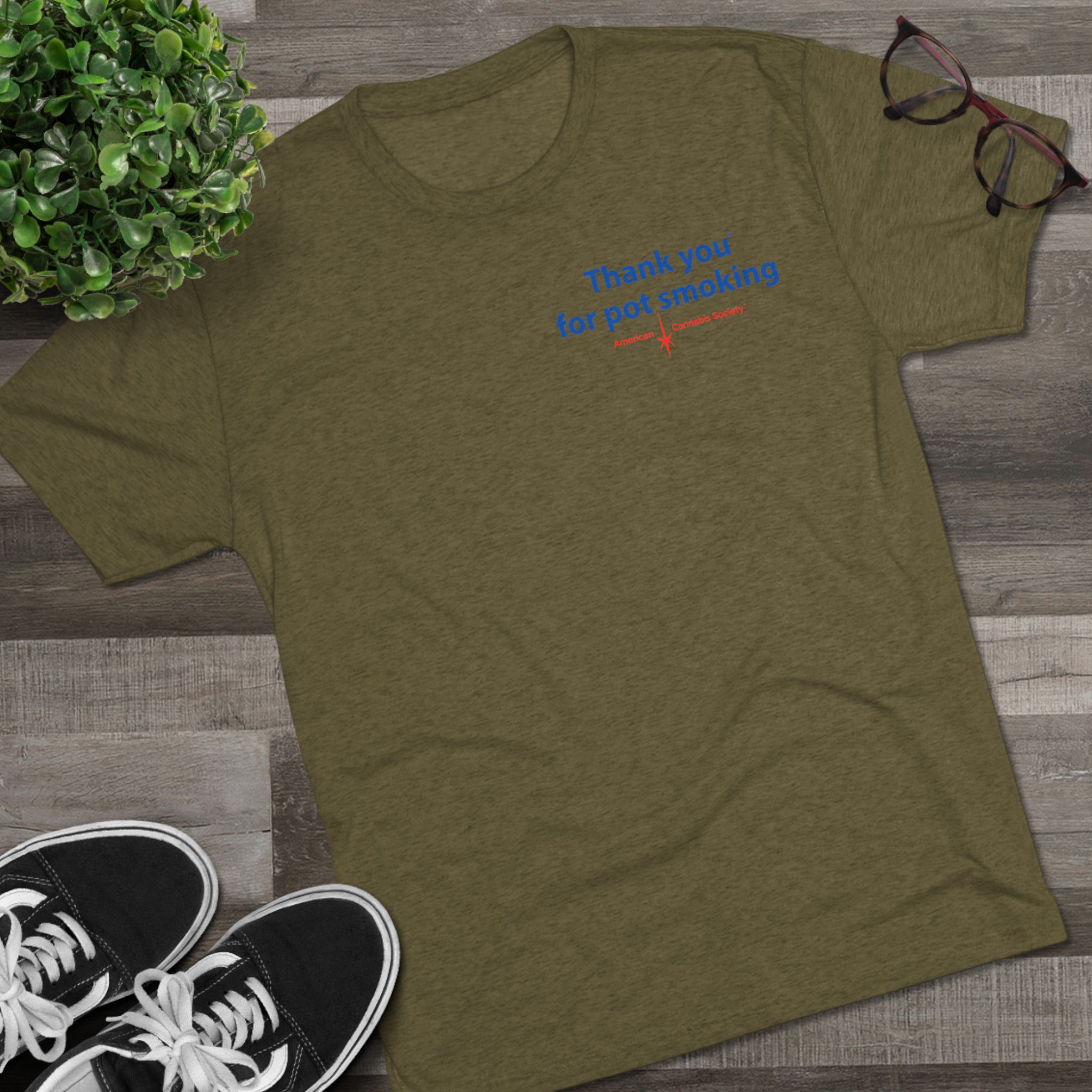 Thank You for Pot Smoking® Tri-Blend Crew Tee | ACS® Approved | THC Factor - Image 15