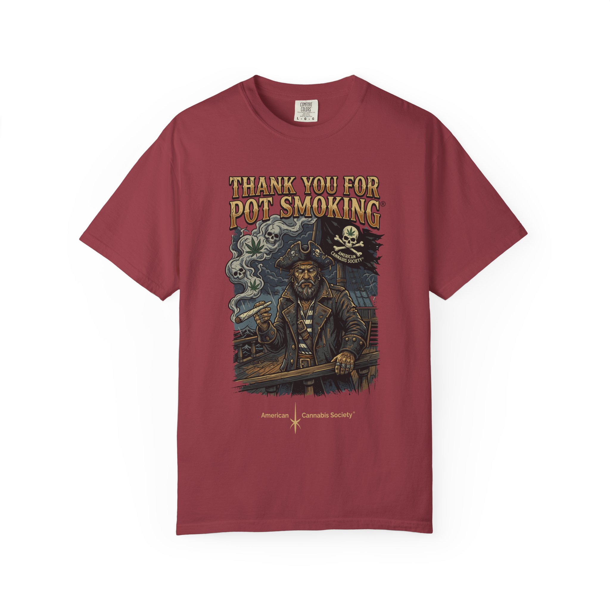 Thank You For Pot Smoking® Vintage Pirate Graphic T-Shirt - Image 53