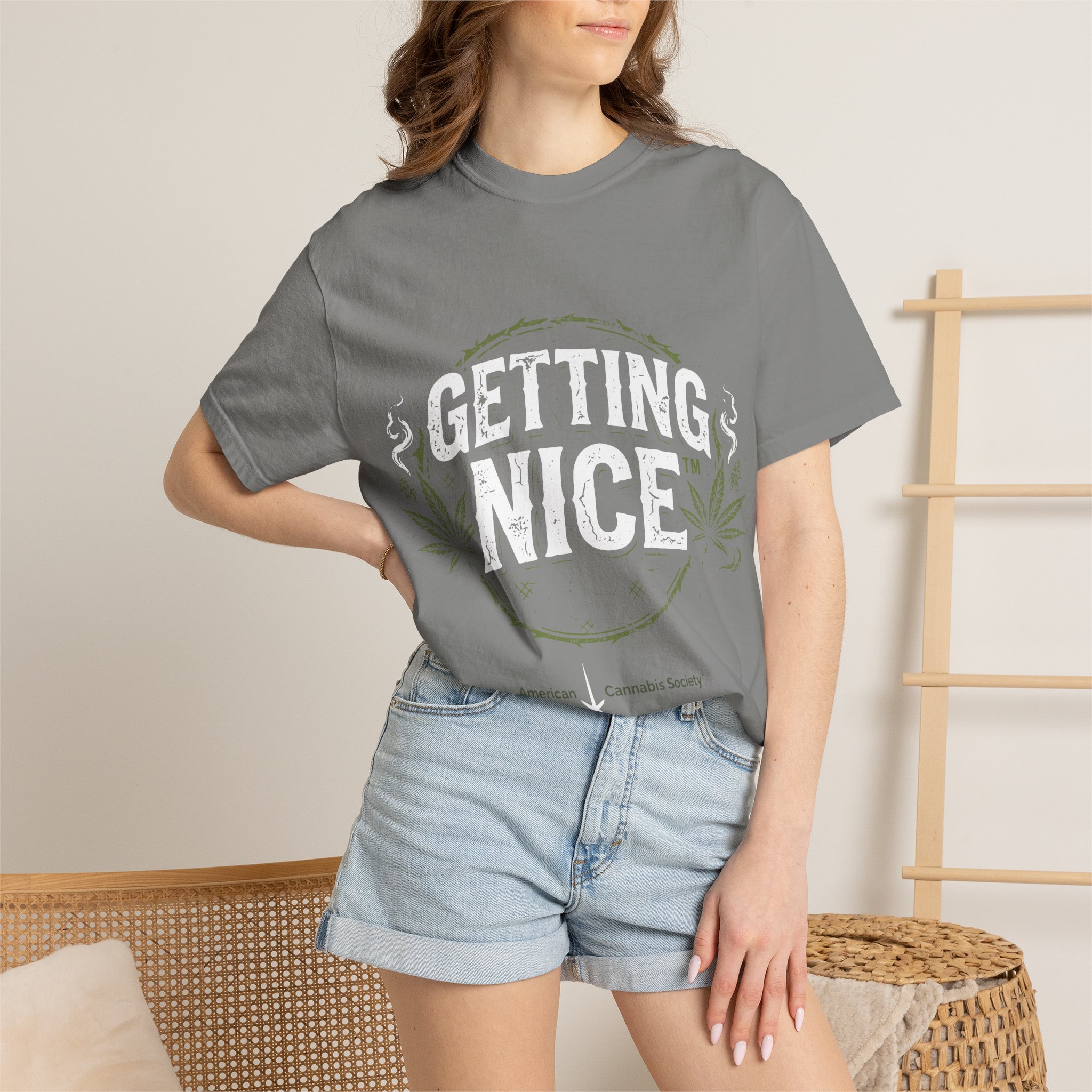 Cannabis Leaf Vintage Logo T-Shirt — American Cannabis Society® Garment-Dyed Tee - Image 40