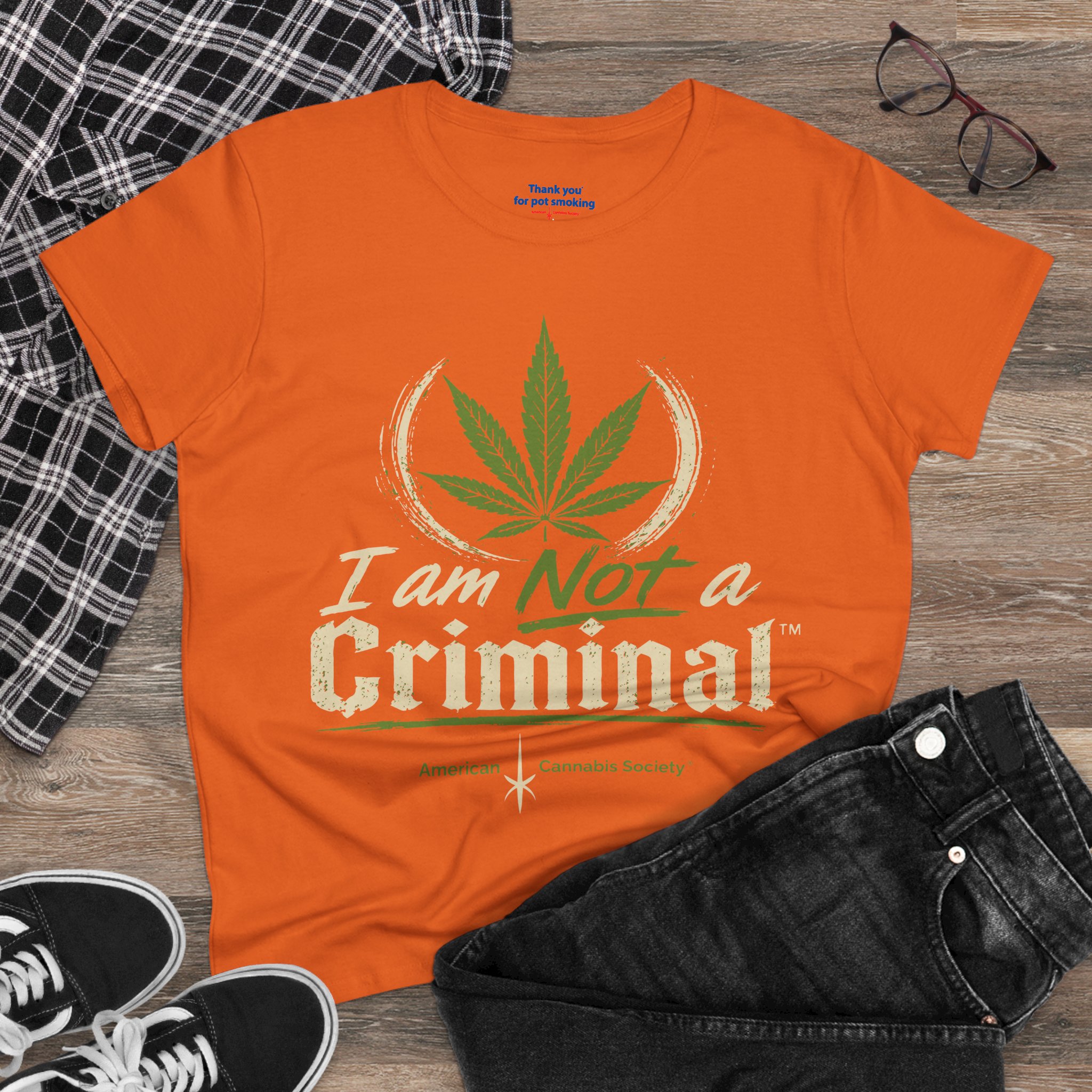 Women's Tee — "I Am Not a Criminal" Cannabis Leaf Graphic - Image 16
