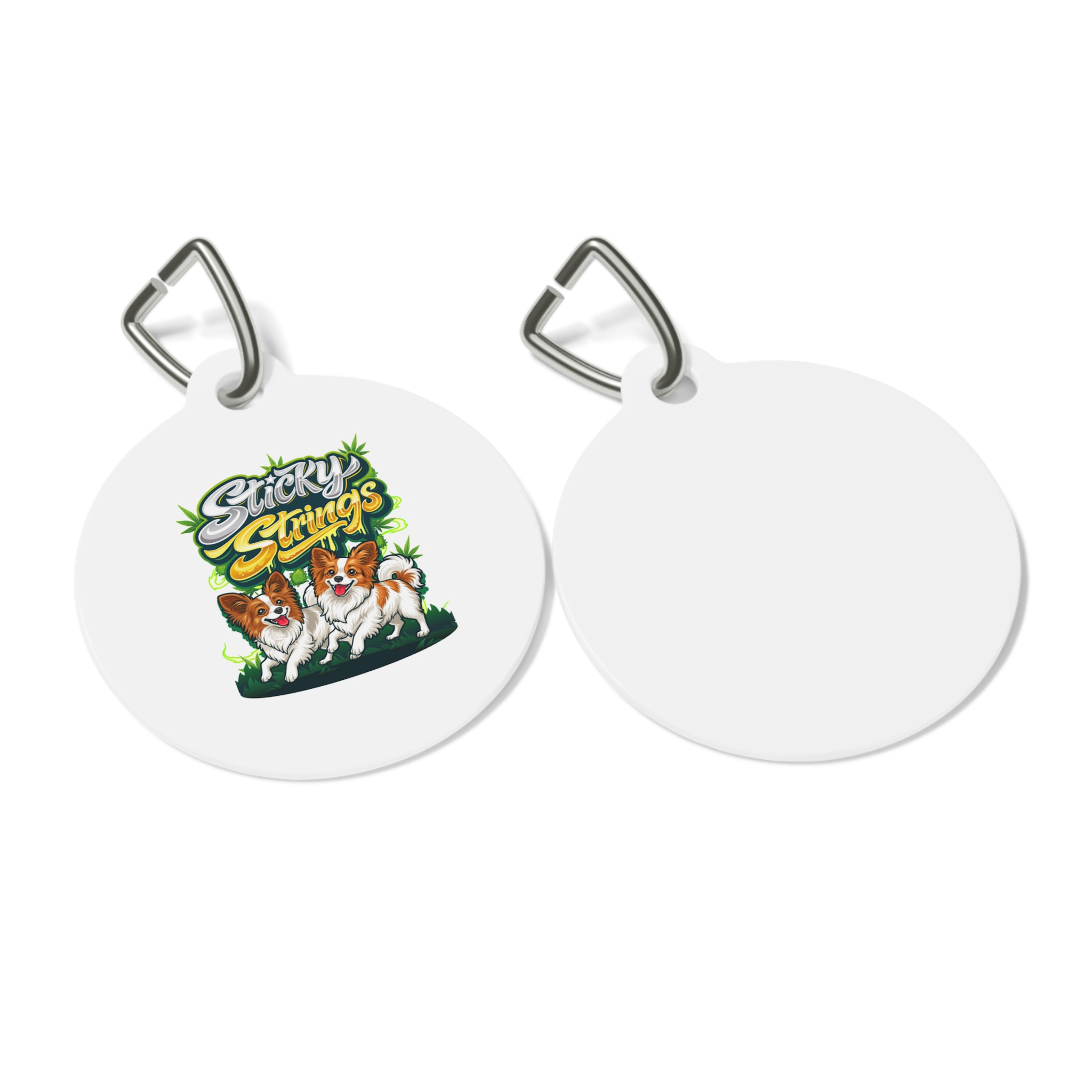 Sticky Strings™ Pet ID Tag — Cute Papillon Dog Tag - Image 3
