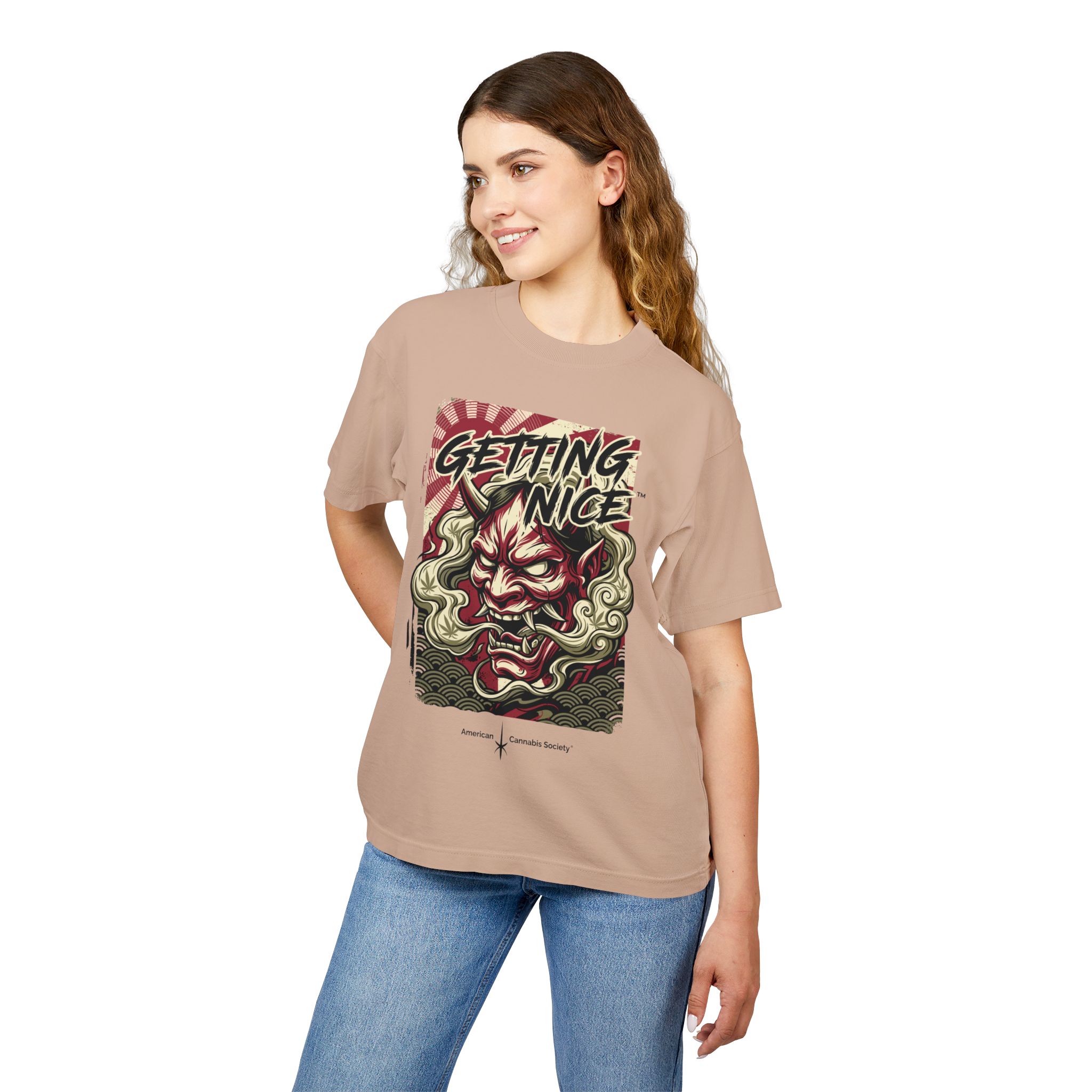 Getting Nice Oni Graphic Tee — Japanese Demon Mask Streetwear Shirt - Image 27