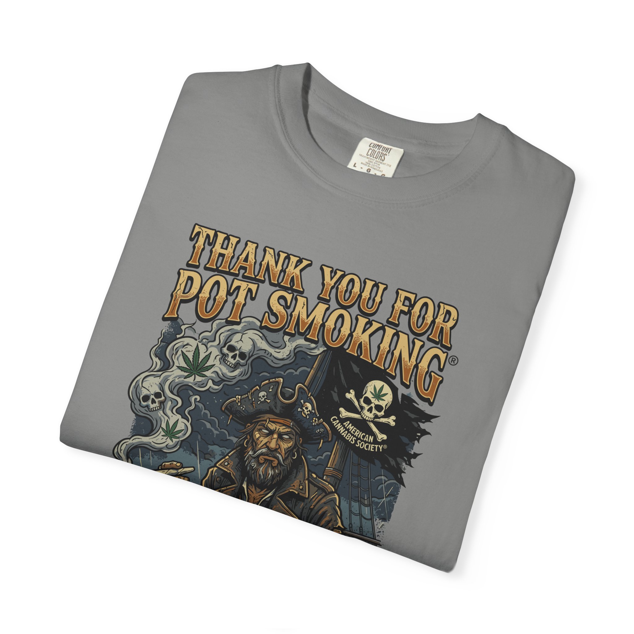 Thank You For Pot Smoking® Vintage Pirate Graphic T-Shirt - Image 35