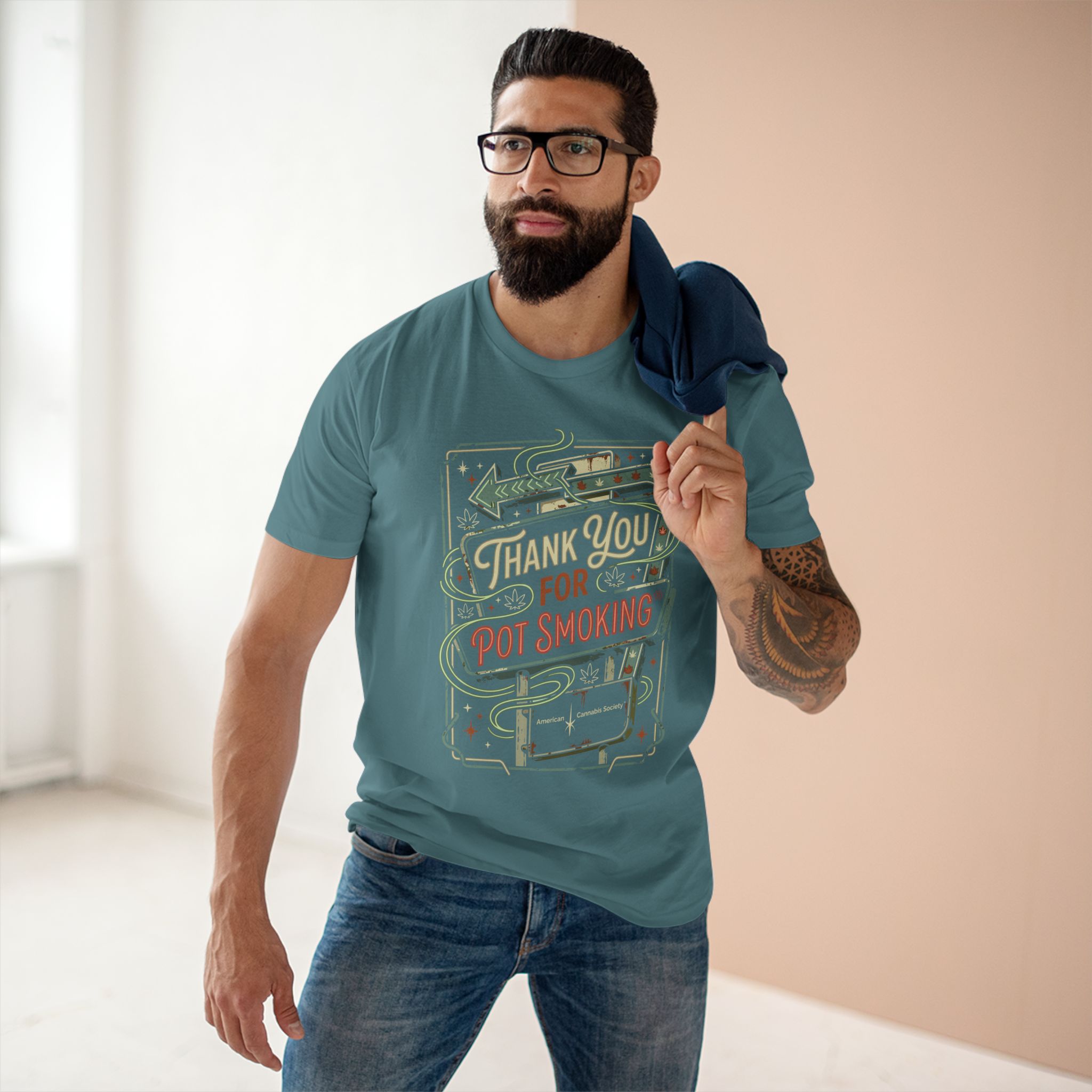 Thank You for Pot Smoking T-Shirt – Retro Cannabis Graphic Tee - Image 51