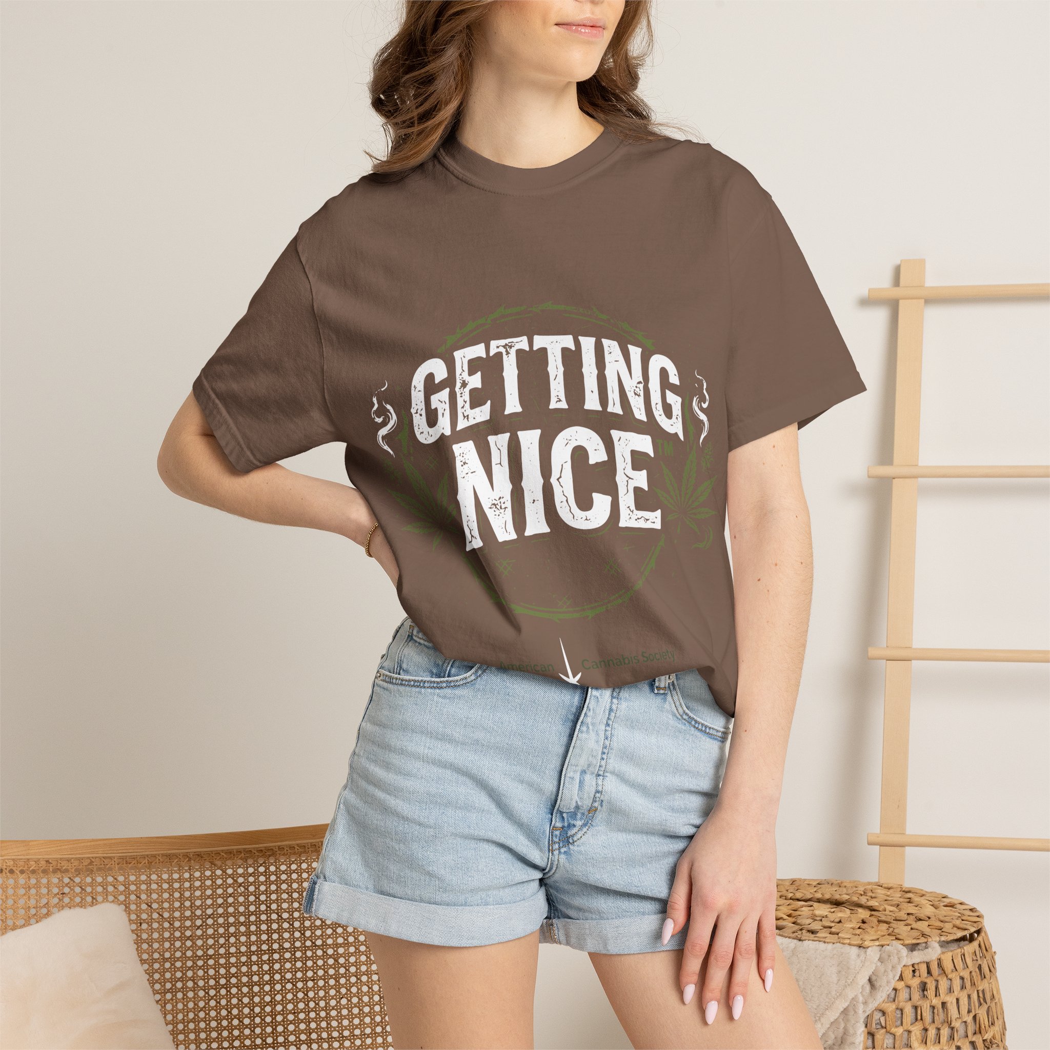 Cannabis Leaf Vintage Logo T-Shirt — American Cannabis Society® Garment-Dyed Tee - Image 24
