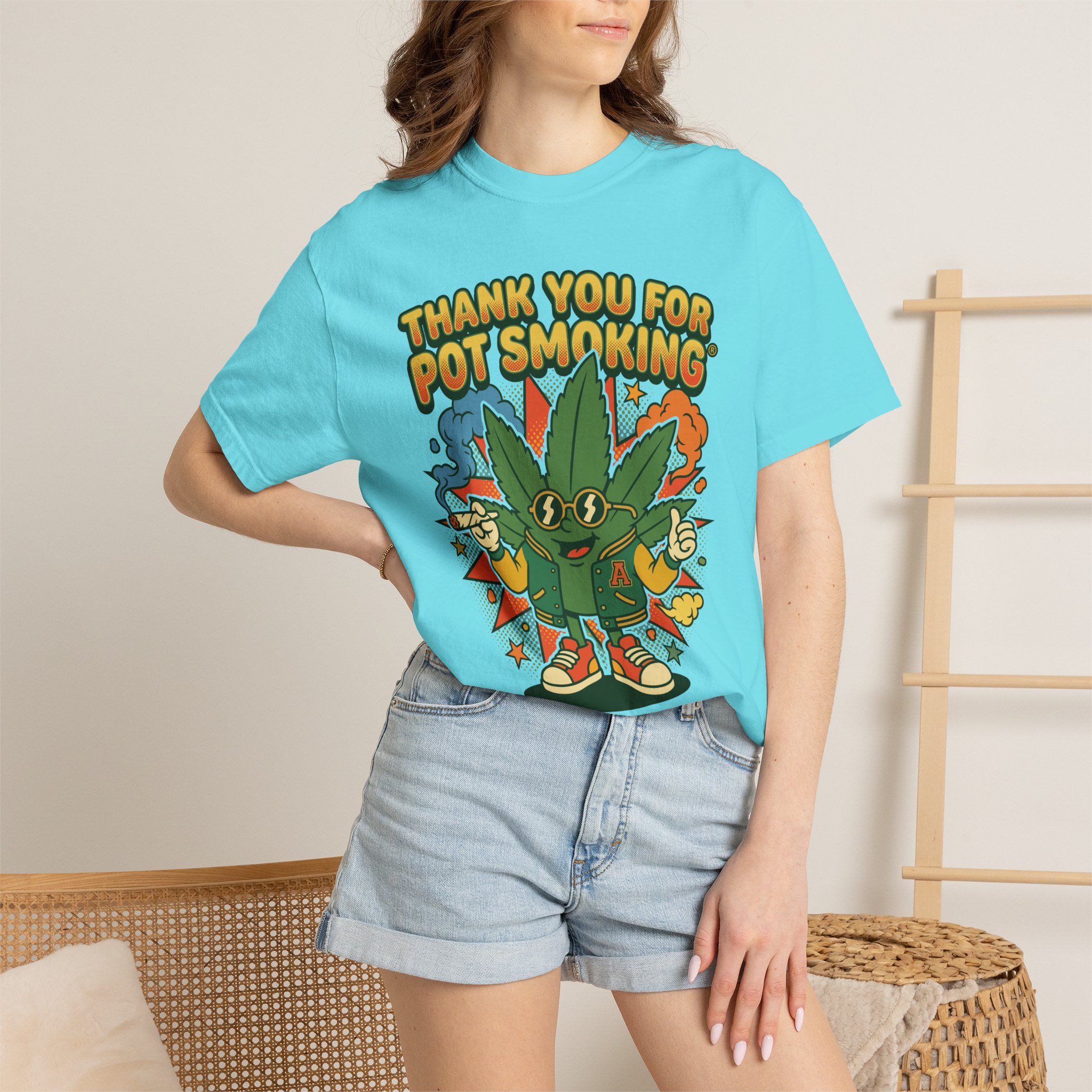 Thank You For Pot Smoking® Retro Cartoon T-Shirt - Image 44