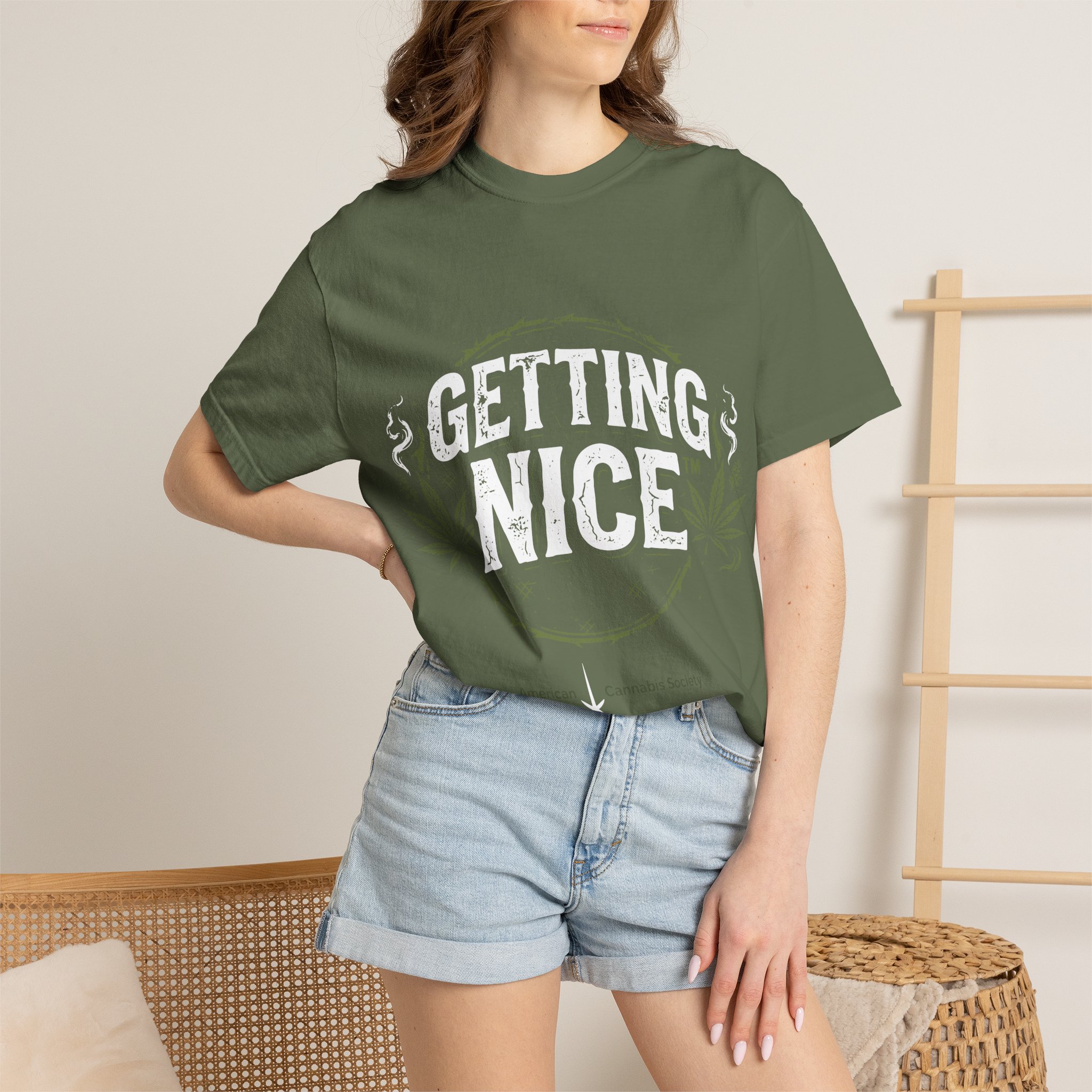 Cannabis Leaf Vintage Logo T-Shirt — American Cannabis Society® Garment-Dyed Tee - Image 36