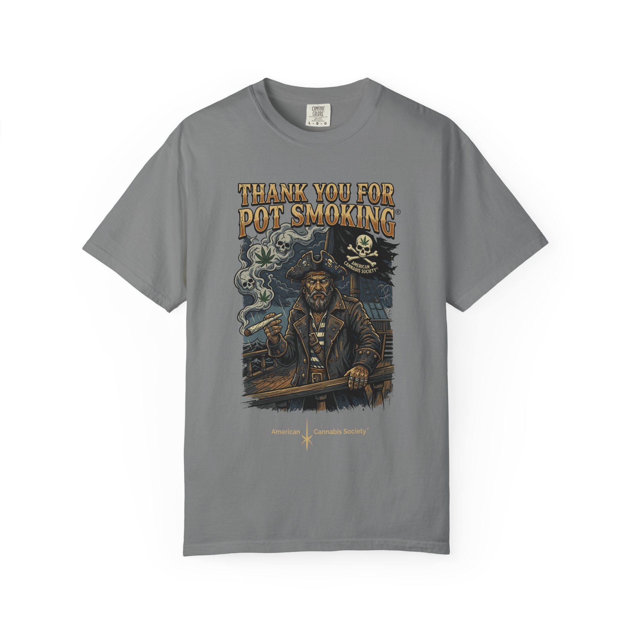 Thank You For Pot Smoking® Vintage Pirate Graphic T-Shirt - Image 17