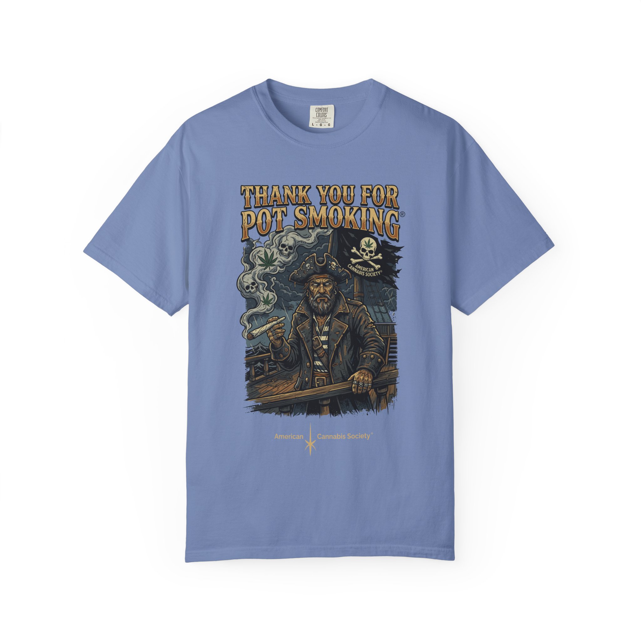 Thank You For Pot Smoking® Vintage Pirate Graphic T-Shirt - Image 25
