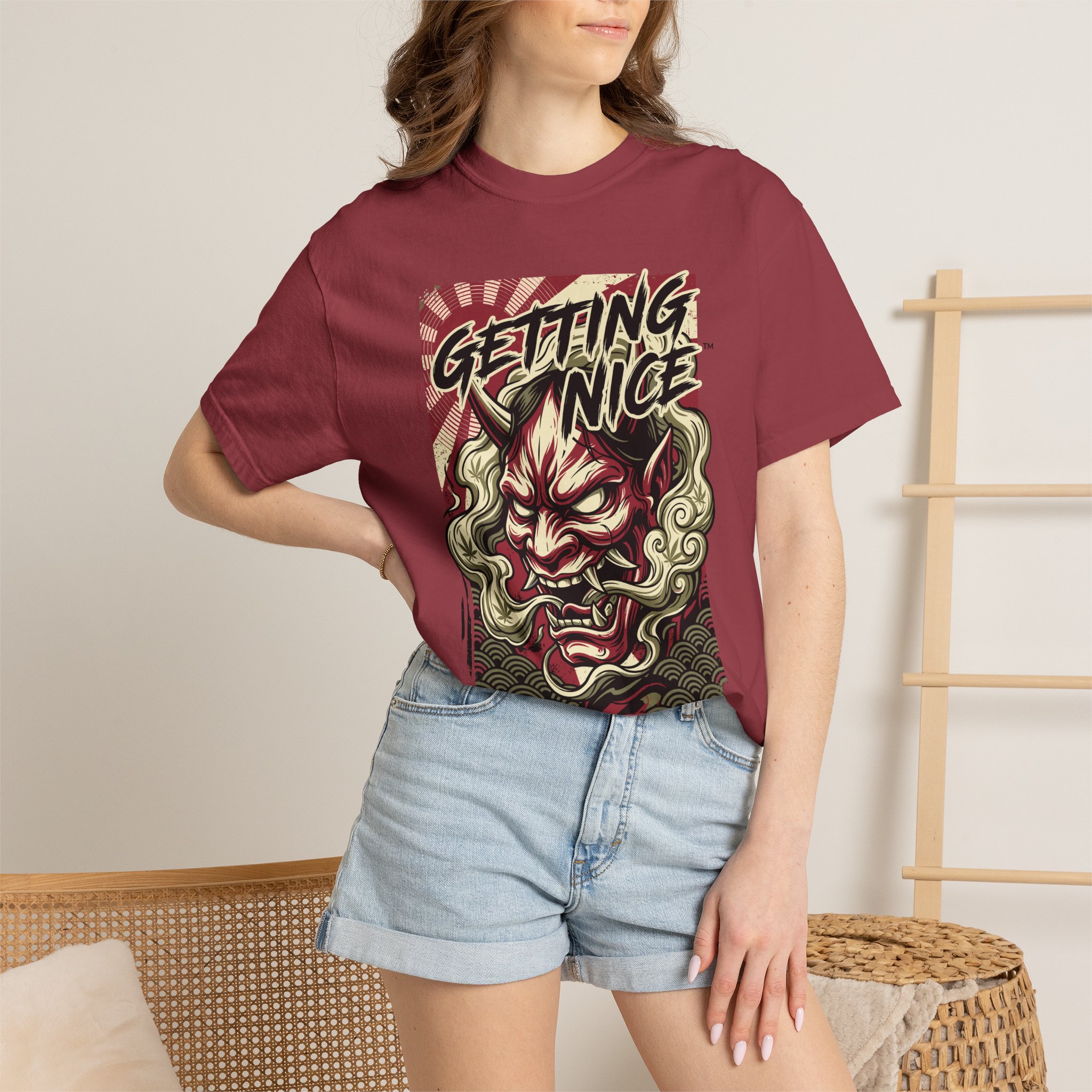 Getting Nice™ Oni Graphic T-Shirt — Japanese Demon Streetwear Tee - Image 52