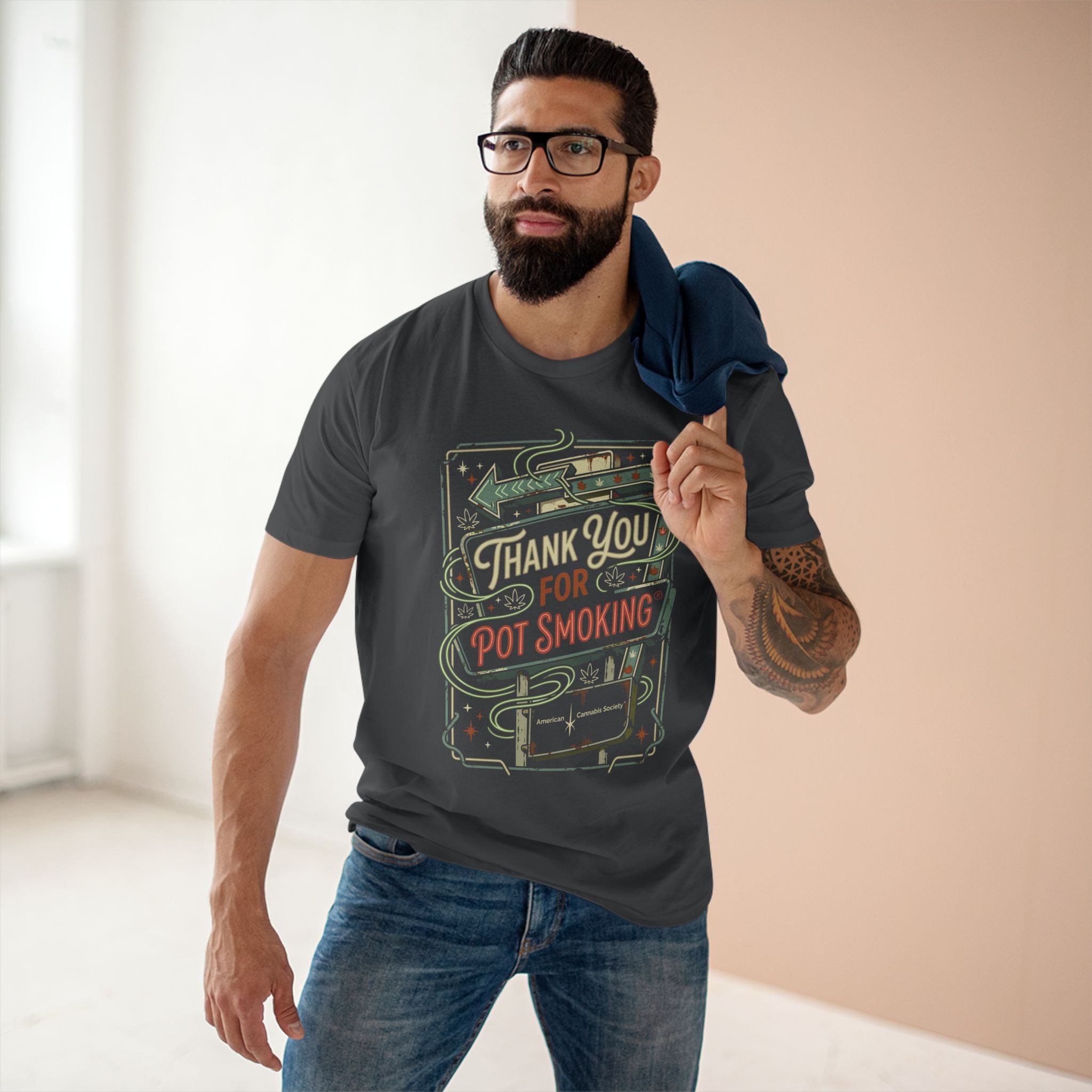 Thank You for Pot Smoking T-Shirt – Retro Cannabis Graphic Tee - Image 43