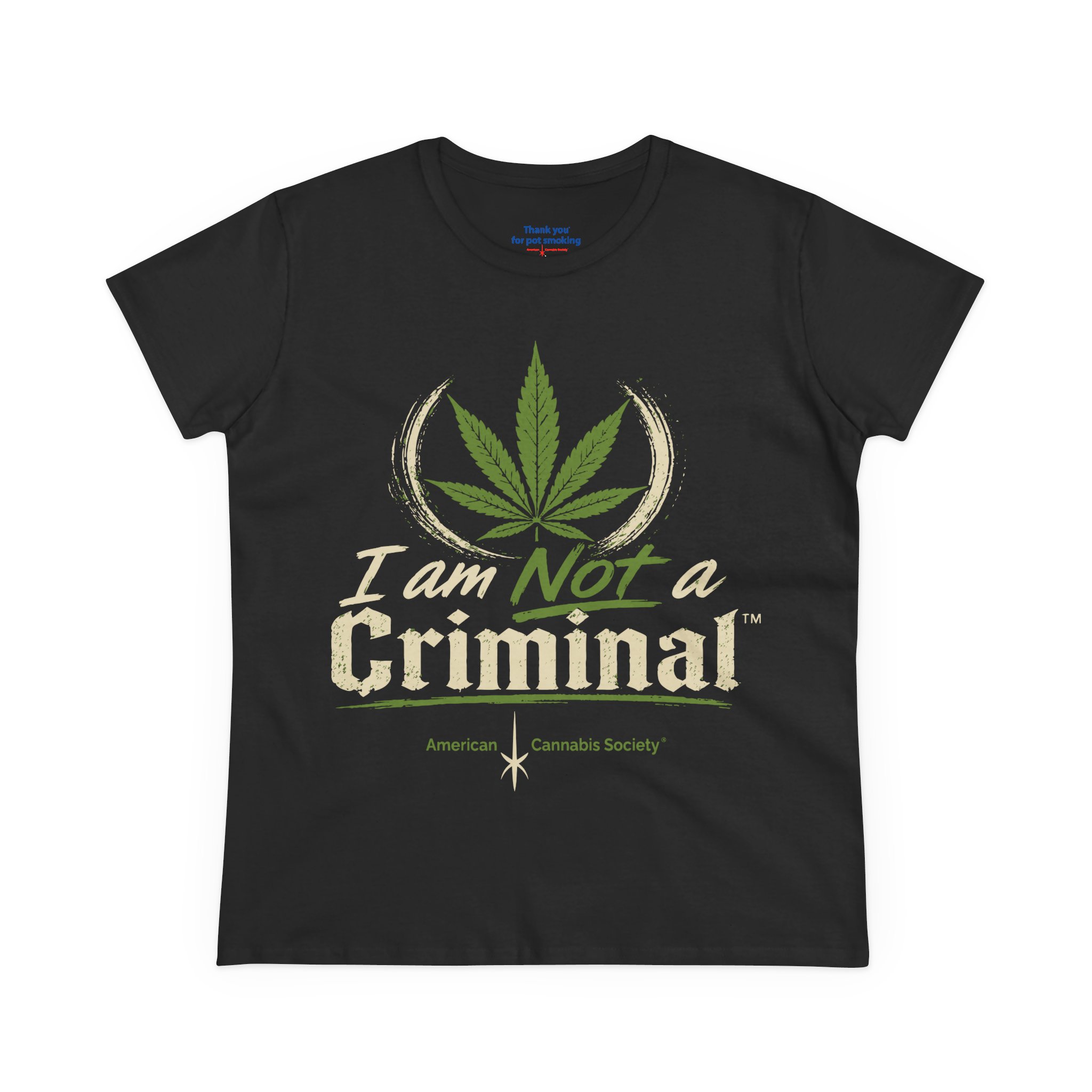 Women's Tee — "I Am Not a Criminal" Cannabis Leaf Graphic - Image 9