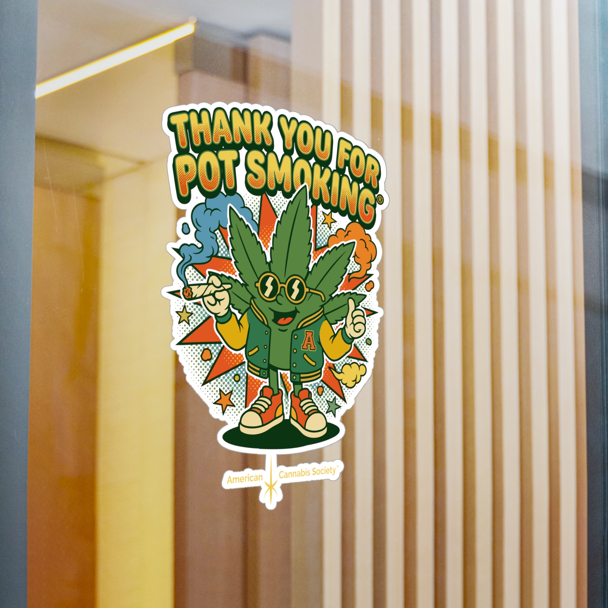 Thank You For Pot Smoking® Vinyl Sticker — Retro Cannabis Kiss-Cut Decal - Image 14