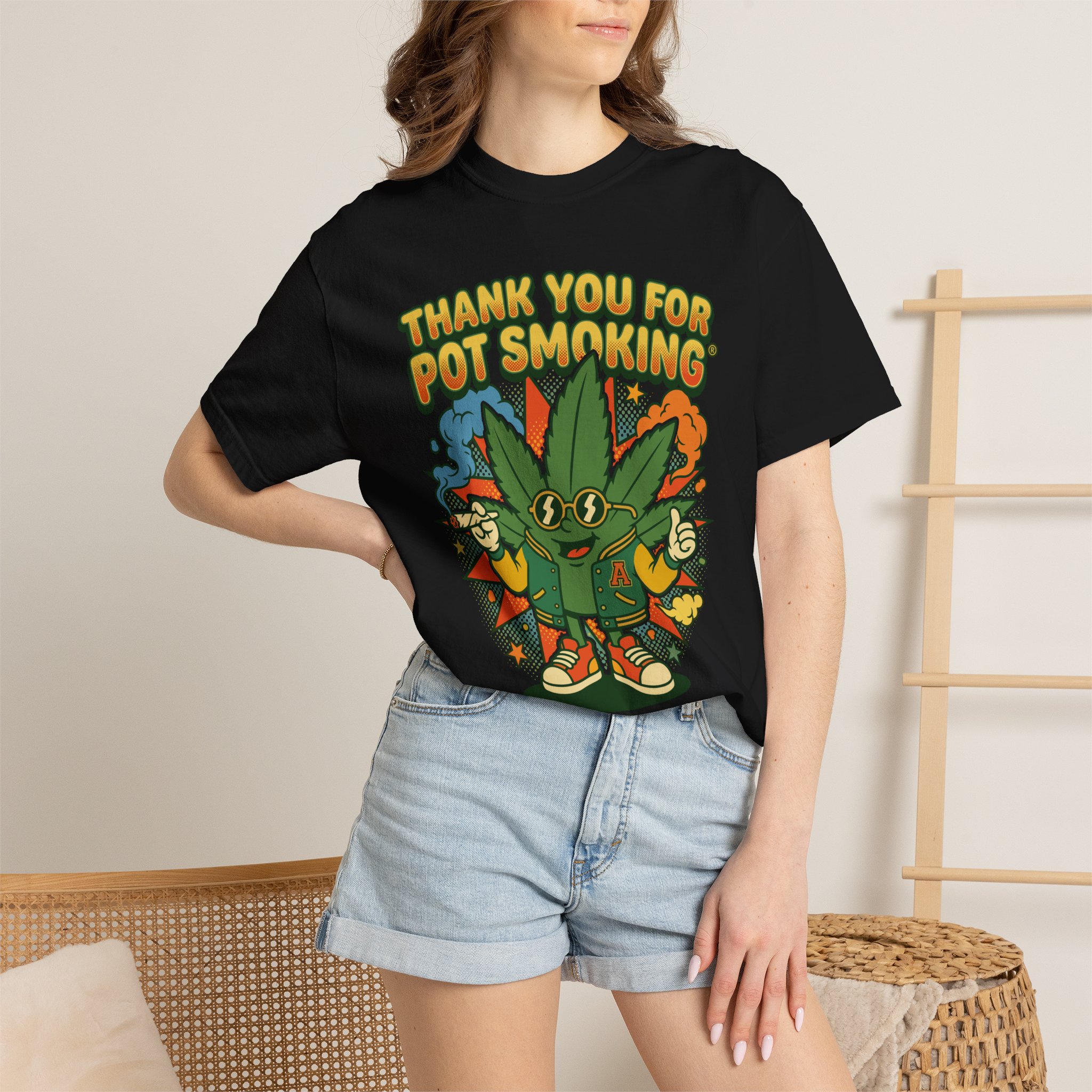 Thank You For Pot Smoking® Retro Cartoon T-Shirt - Image 56