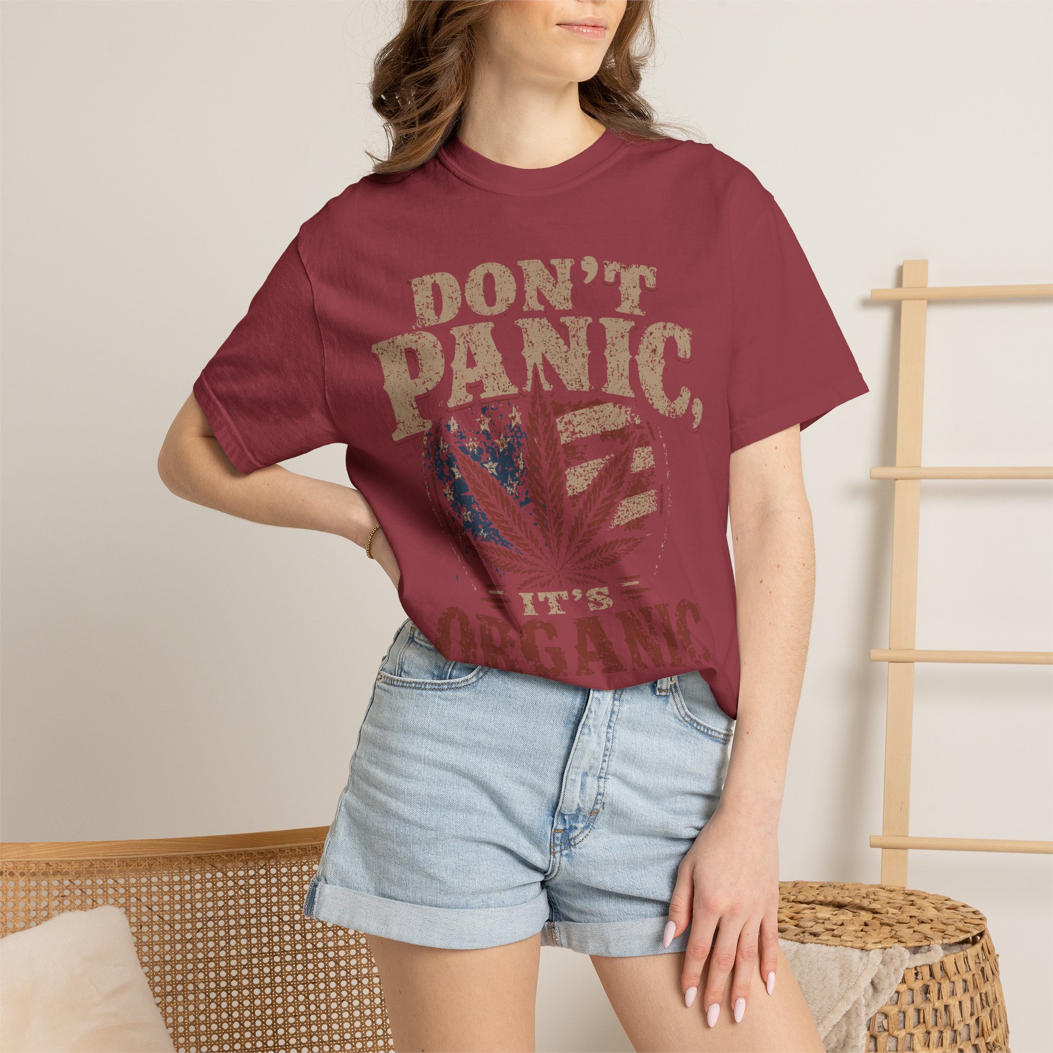 American Cannabis Society® “Don’t Panic It’s Organic” T-Shirt — Vintage Cannabis Leaf Graphic Tee - Image 59