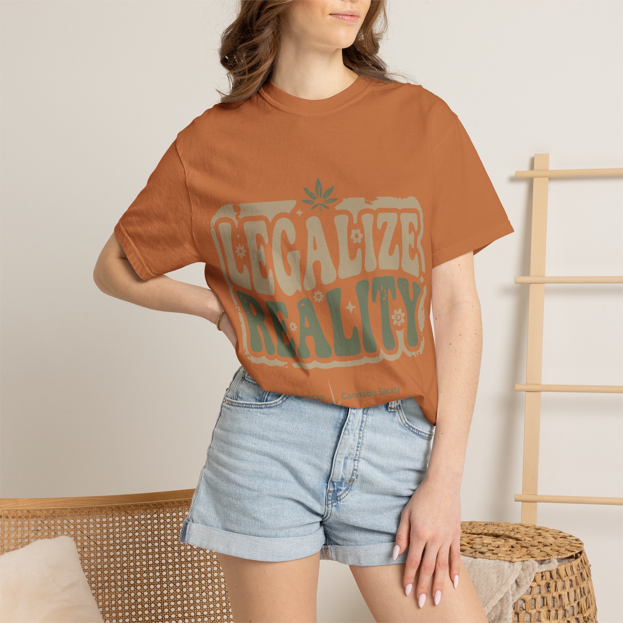 American Cannabis Society® “Legalize Reality” T-Shirt — Retro Cannabis Advocacy Graphic Tee - Image 8