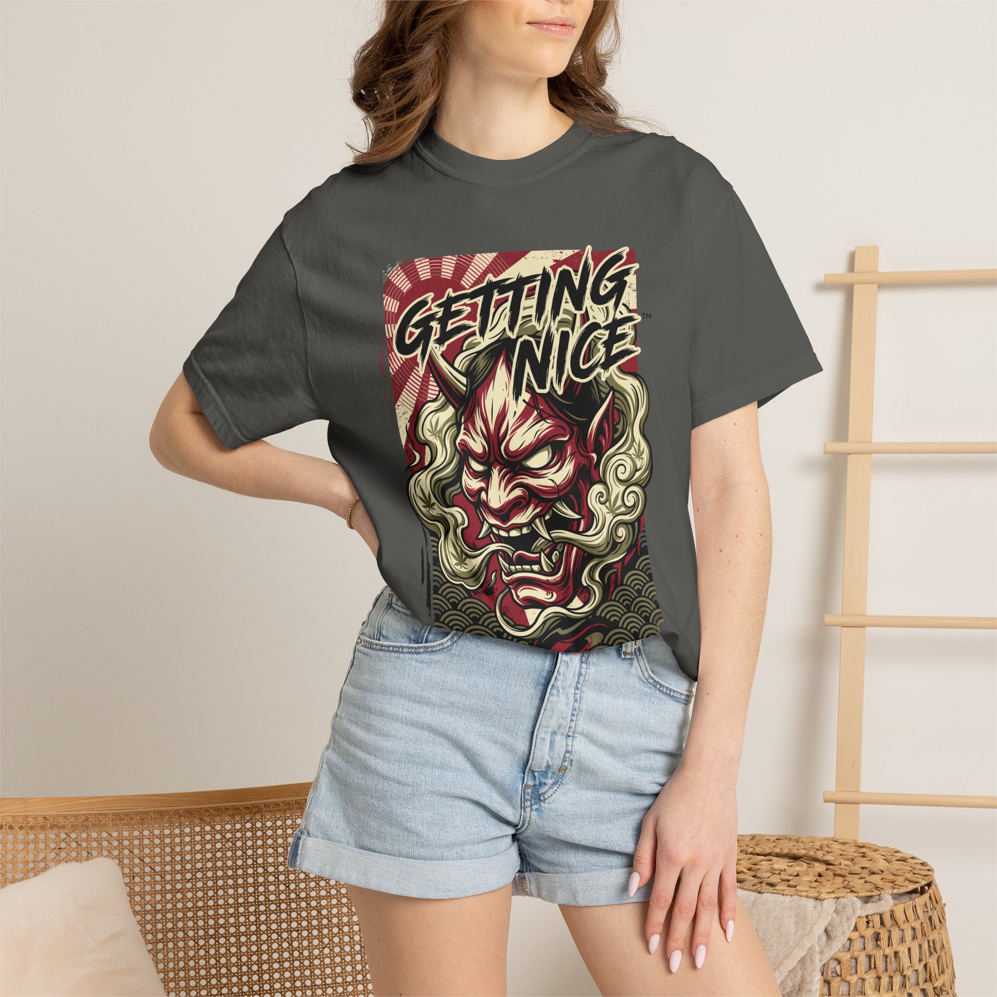 Getting Nice™ Oni Graphic T-Shirt — Japanese Demon Streetwear Tee - Image 16