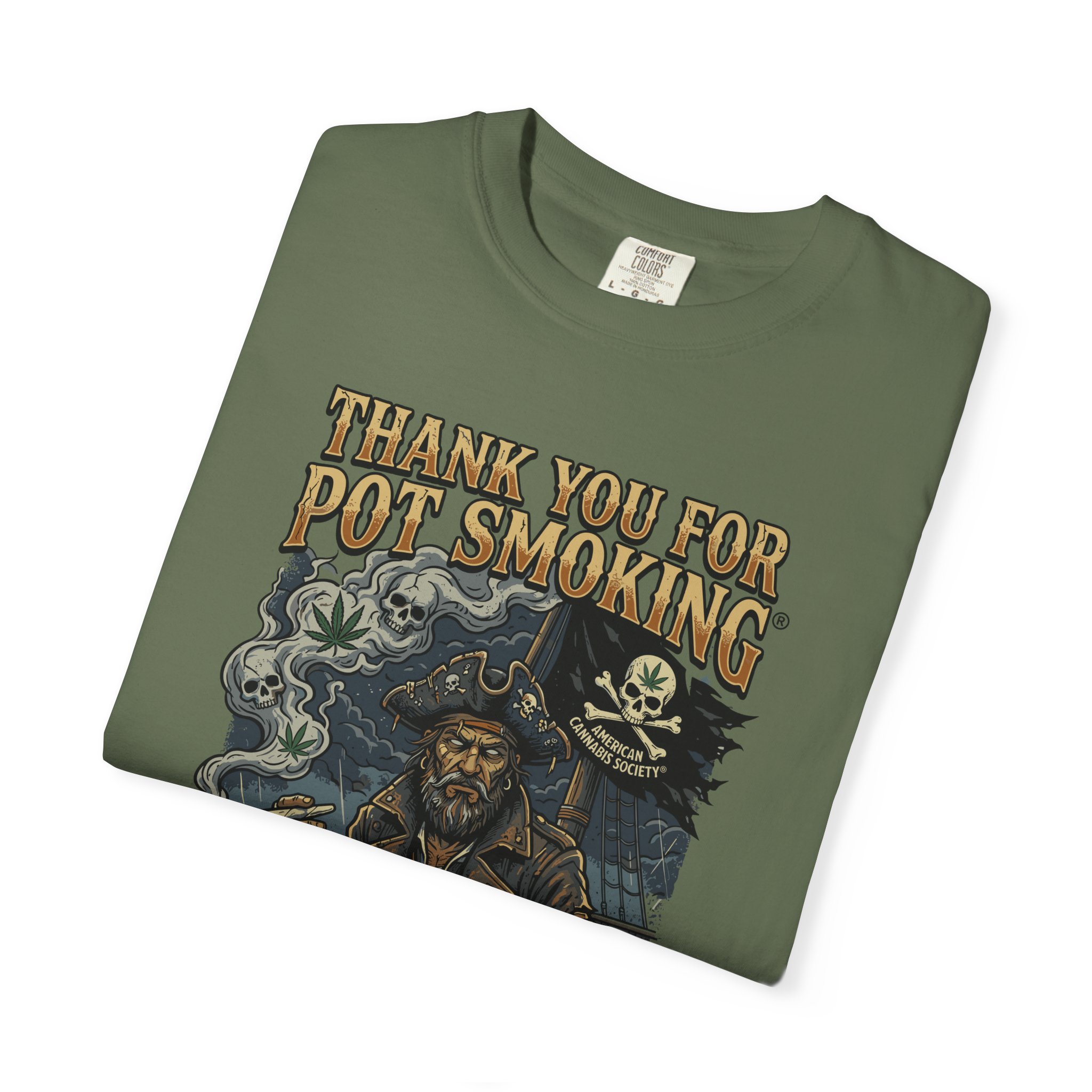 Thank You For Pot Smoking® Vintage Pirate Graphic T-Shirt - Image 23